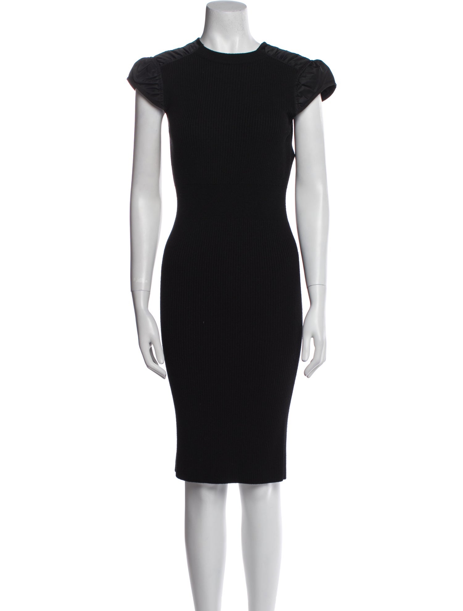 Sacai Wool Knee-Length Dress