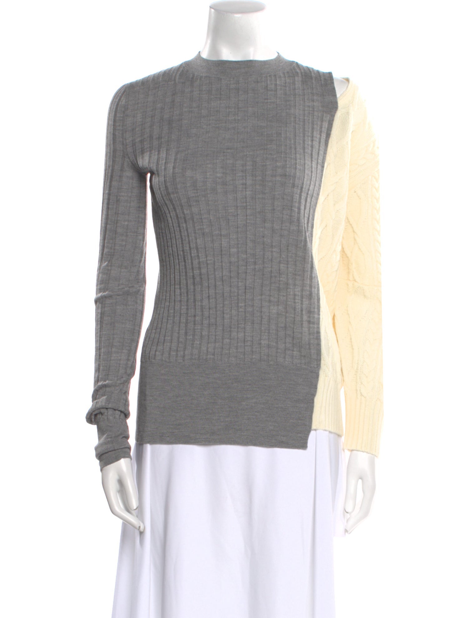 Sacai Wool Colorblock Pattern Sweater