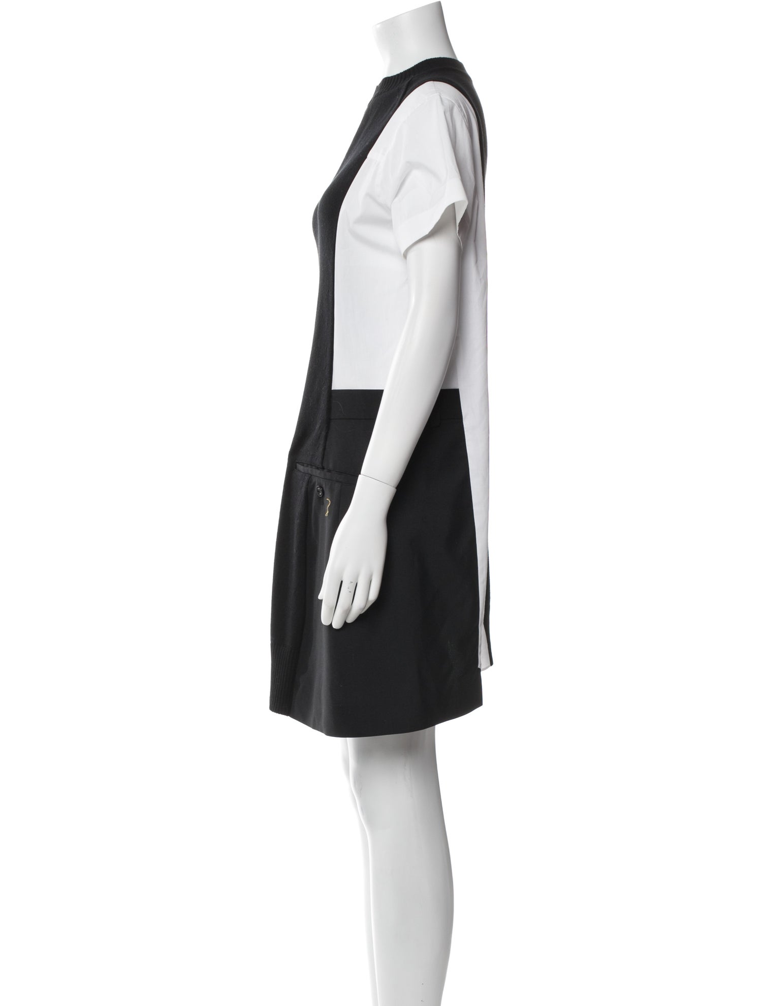 Sacai Bateau Neckline Mini Dress