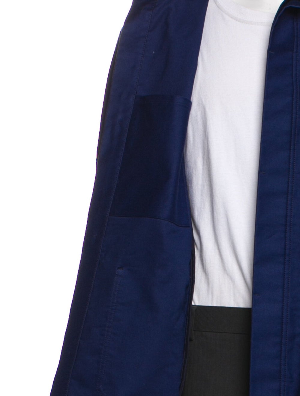 Sacai Jacket Blue Collar Patch Pockets Designer s… - image 4