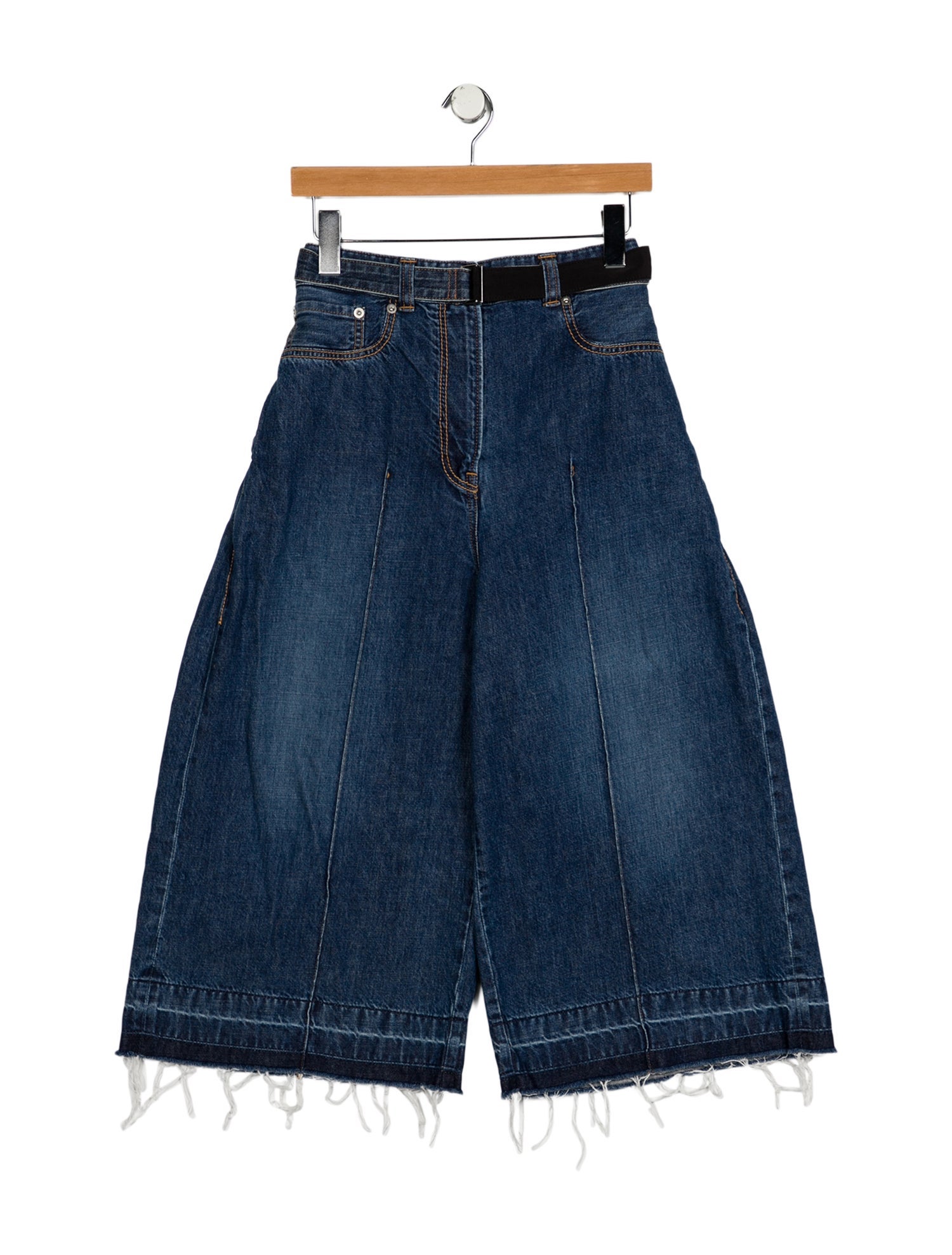 Sacai High-Rise Wide Leg Jeans