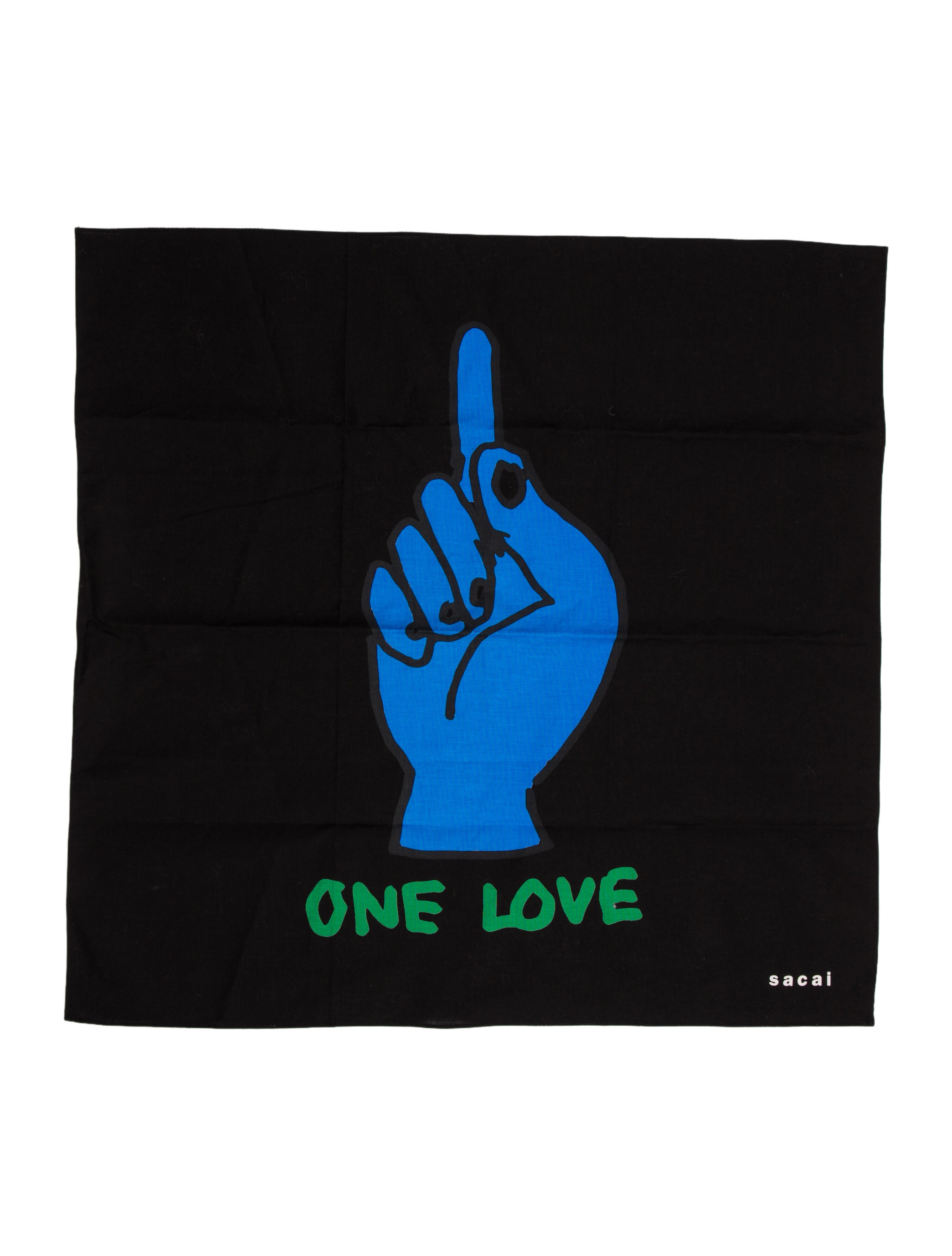 Sacai Graphic Print Scarf