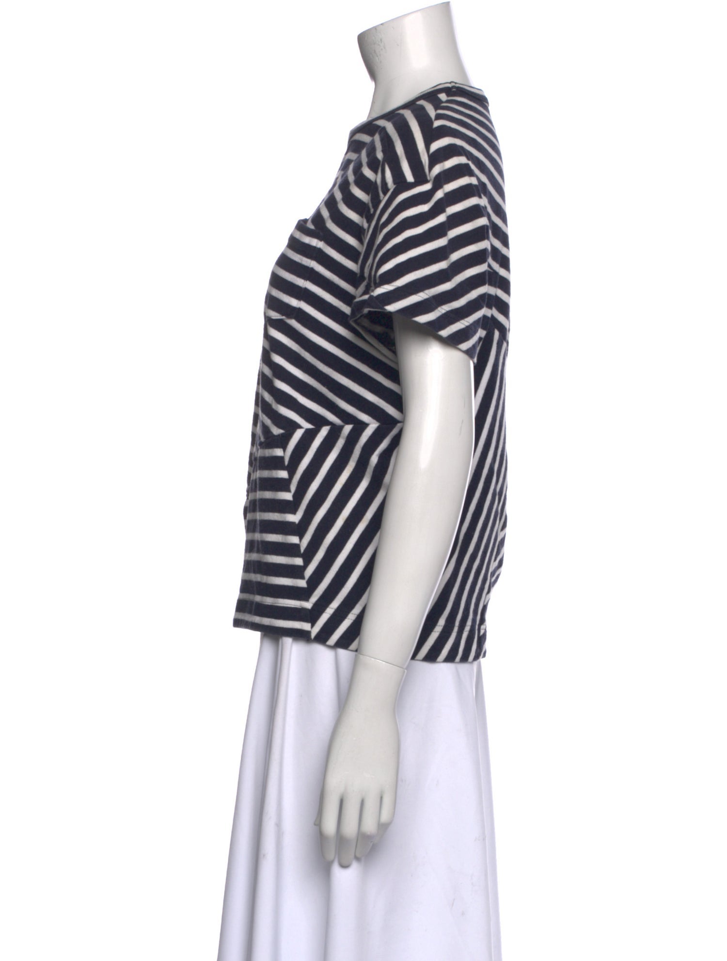 Sacai Striped Crew Neck T-Shirt