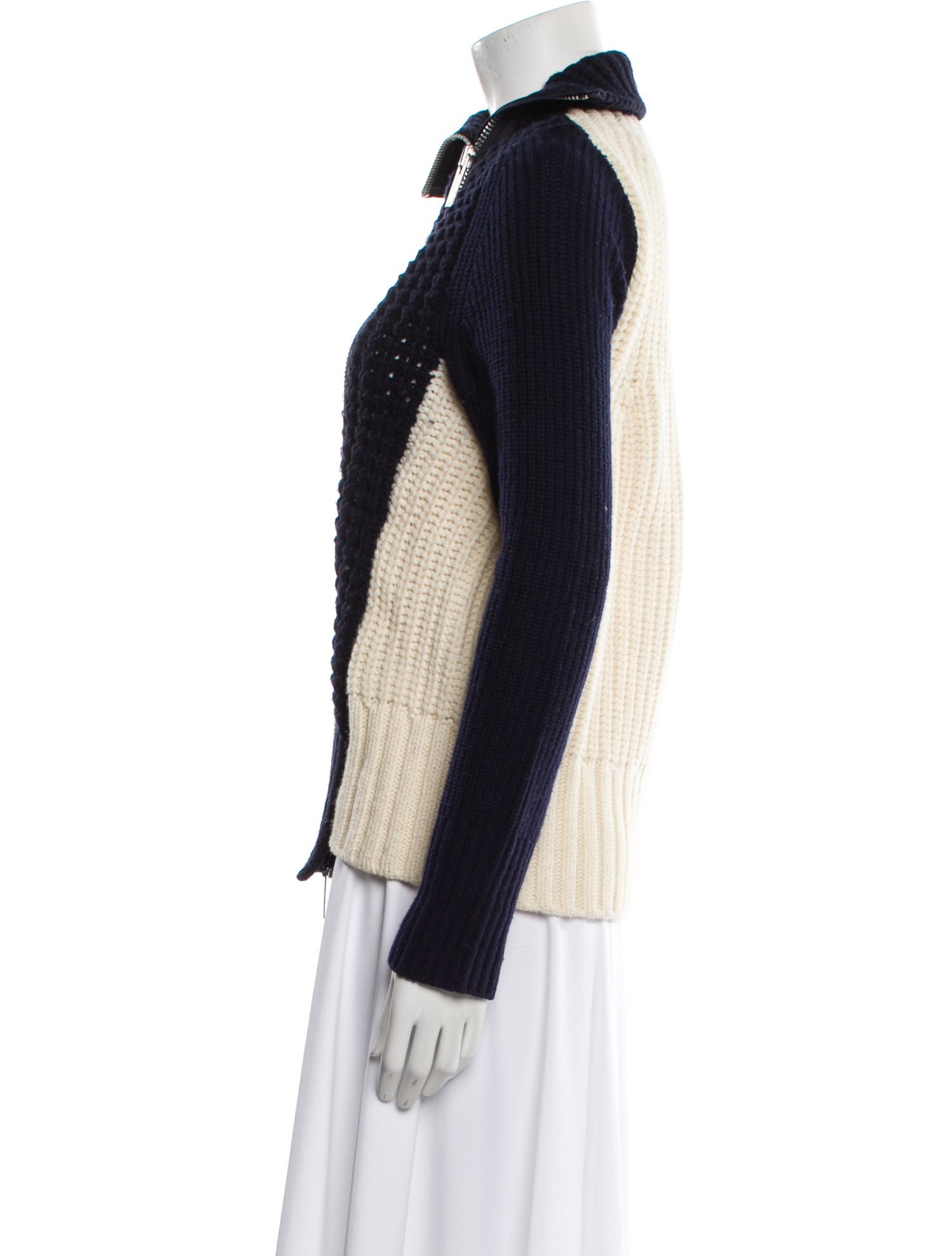 Sacai Wool Colorblock Pattern Jacket