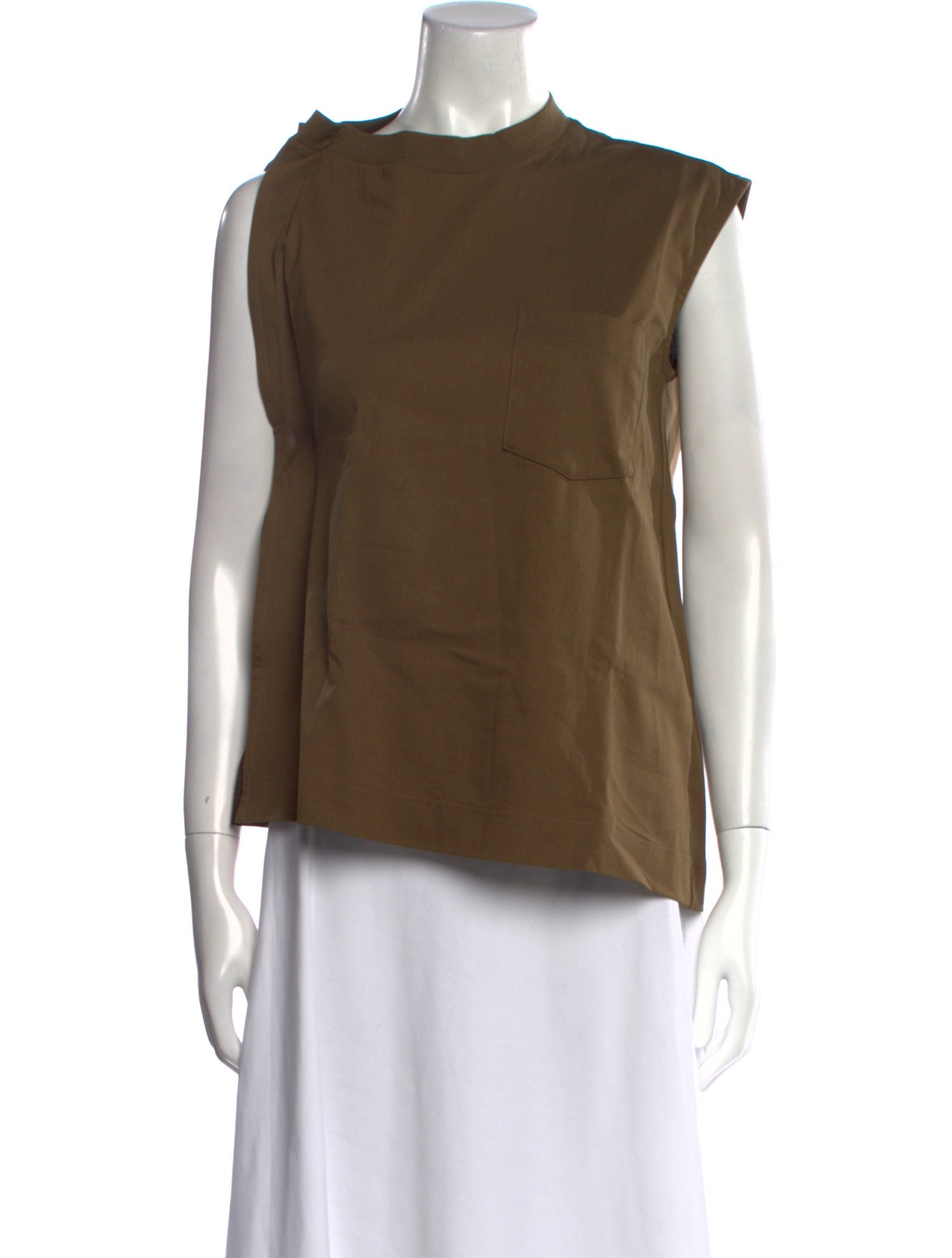 Sacai Mock Neck Sleeveless Top