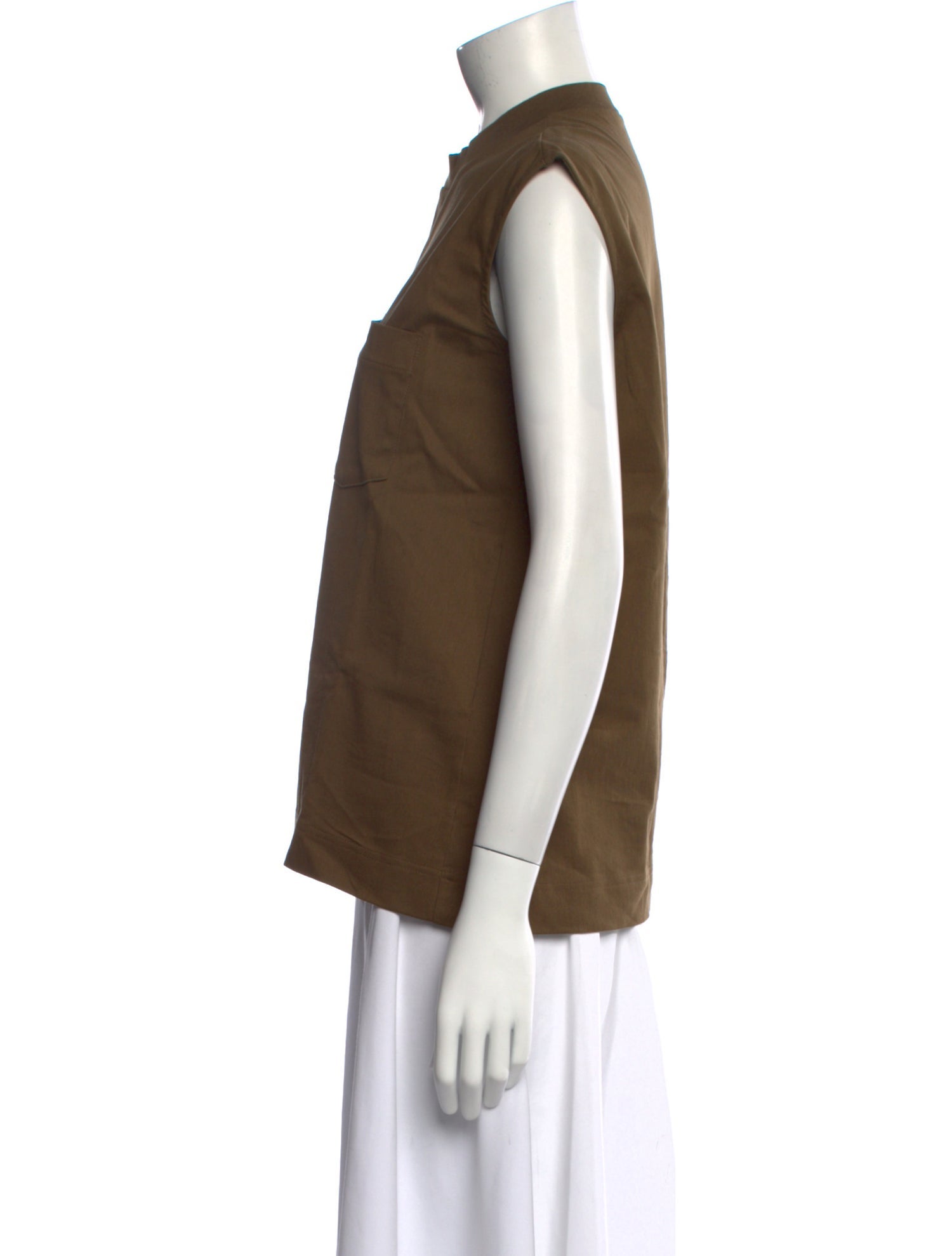 Sacai Mock Neck Sleeveless Top