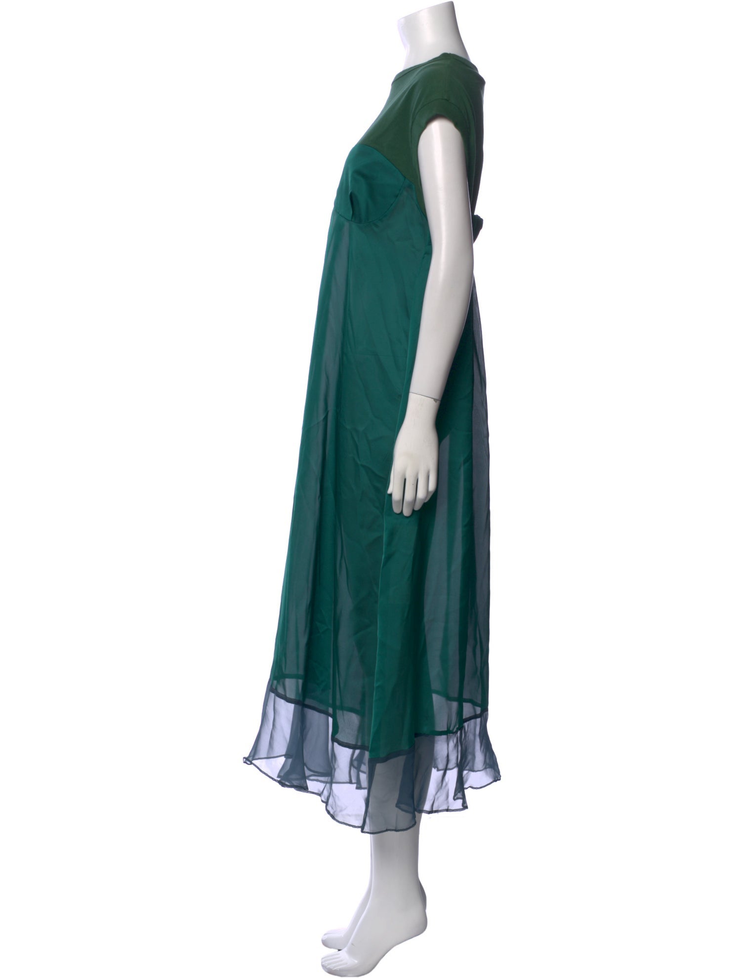 Sacai Crew Neck Long Dress