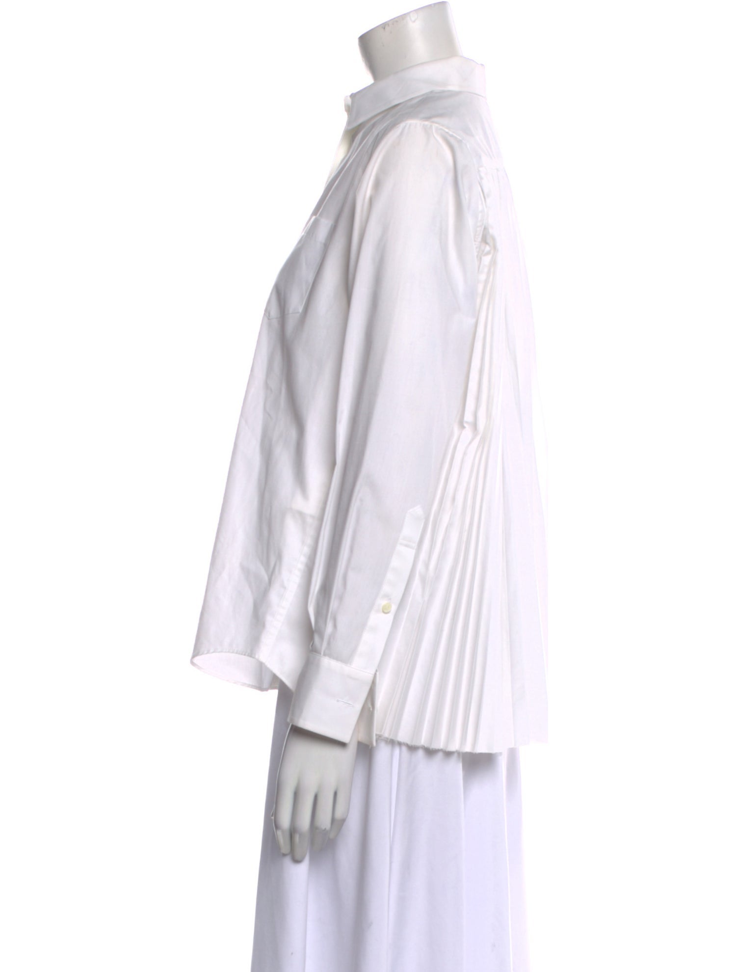 Sacai Long Sleeve Button-Up Top