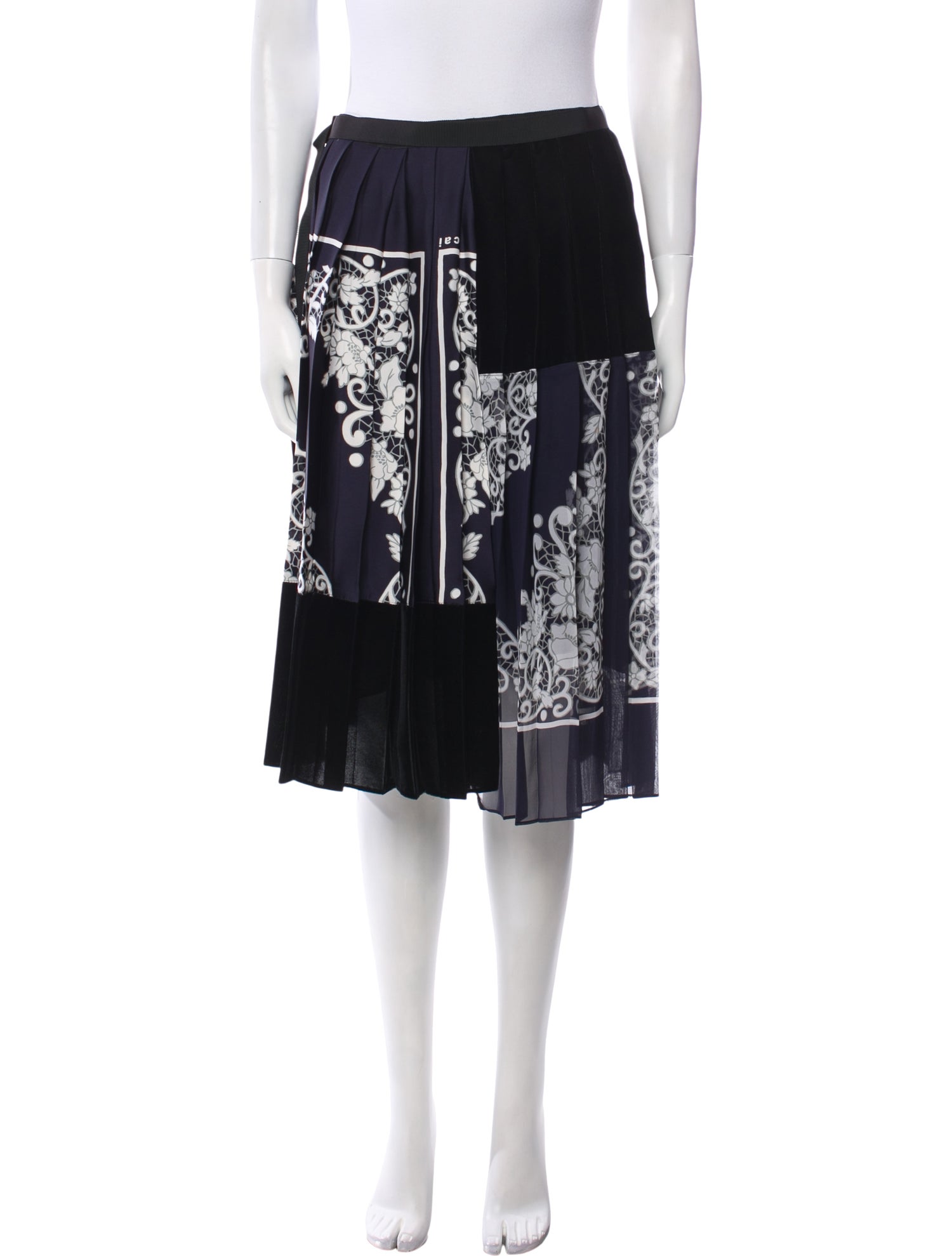 Sacai Printed Knee-Length Skirt