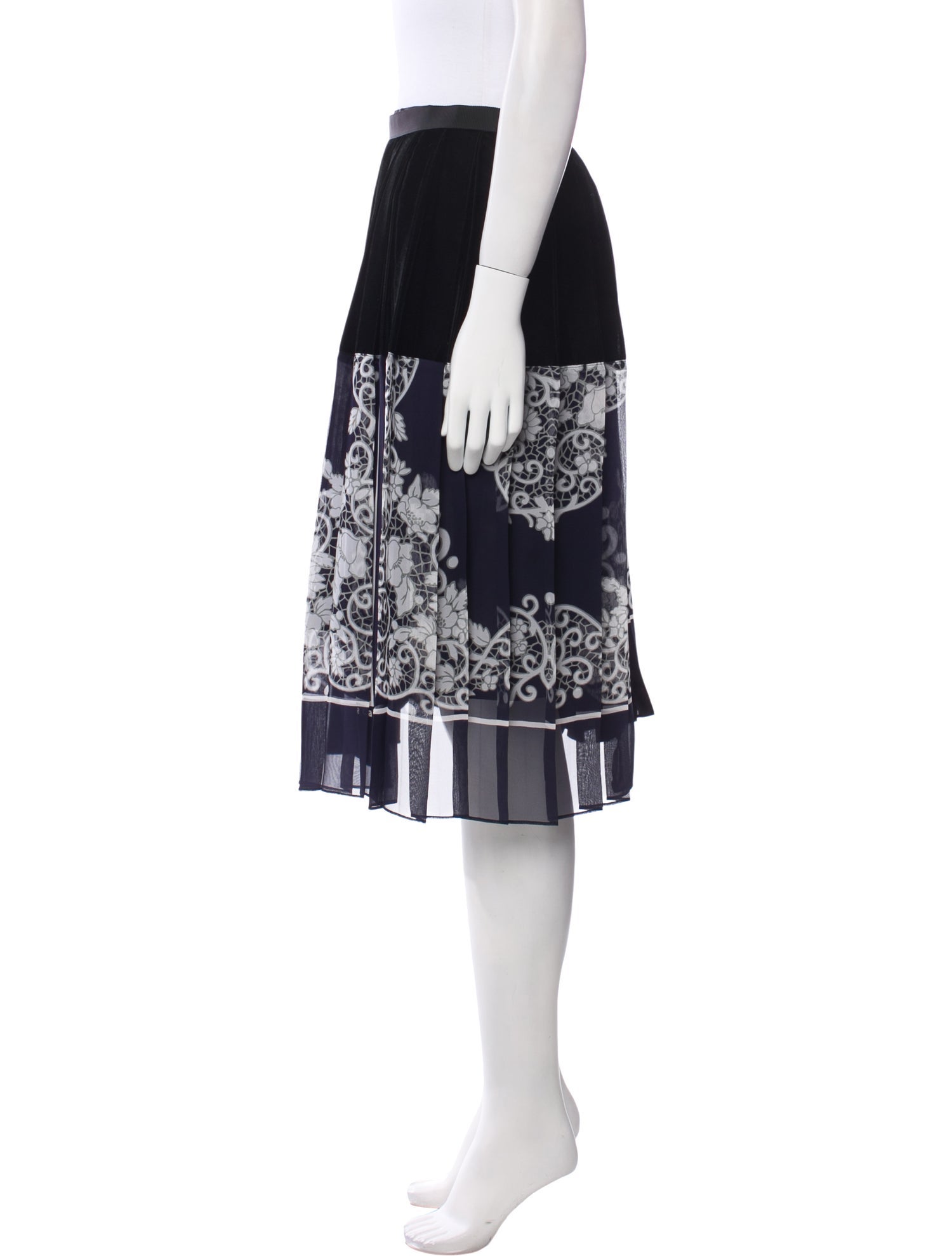 Sacai Printed Knee-Length Skirt