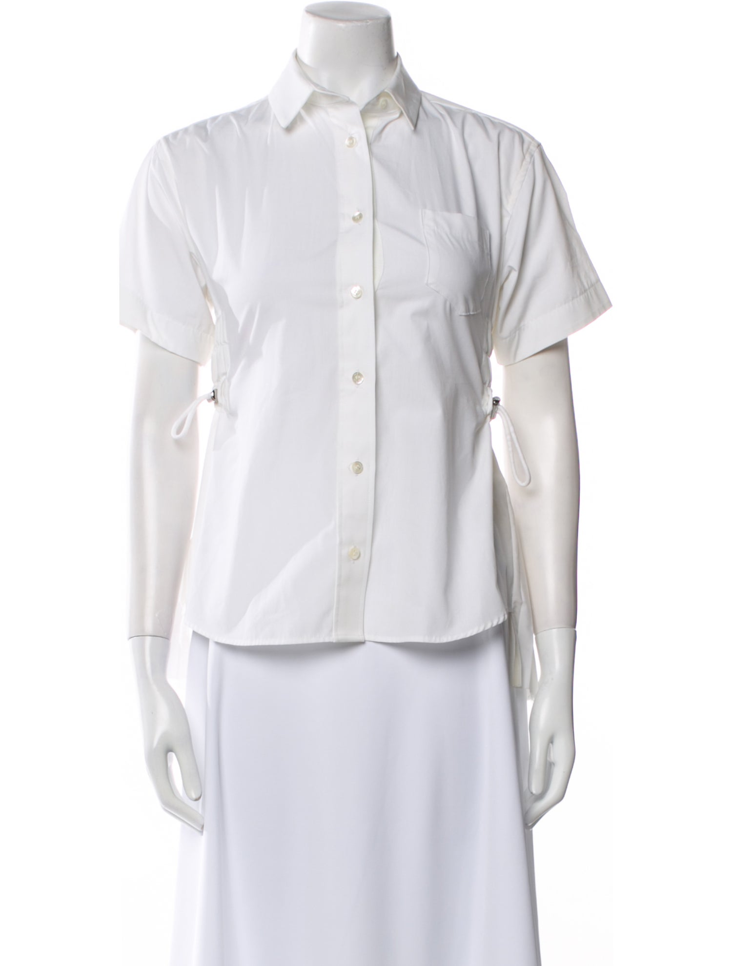 Sacai Short Sleeve Button-Up Top