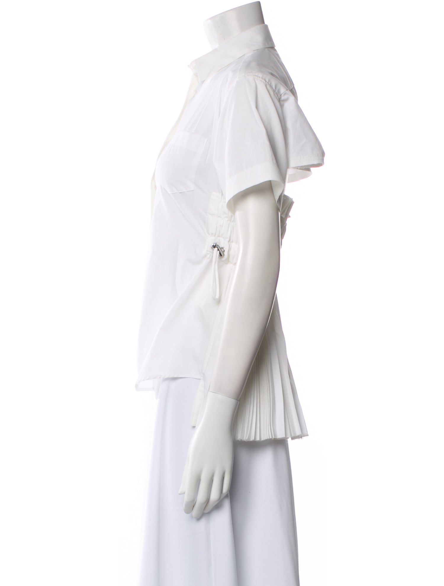 Sacai Short Sleeve Button-Up Top