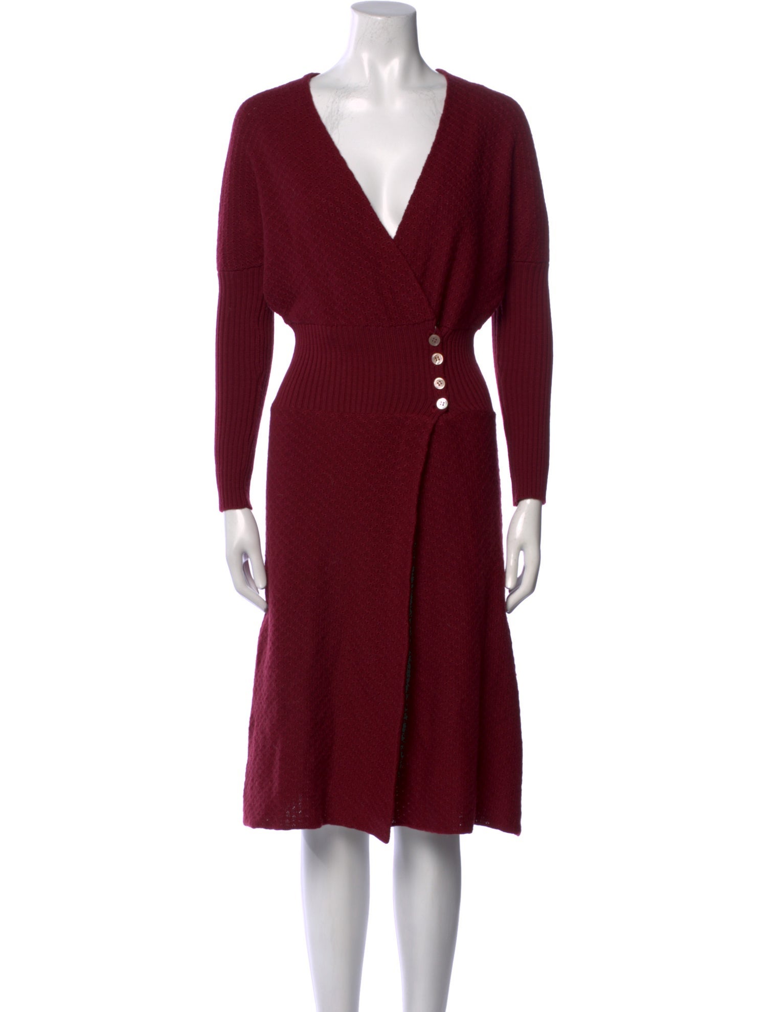 Sacai Wool Midi Length Dress