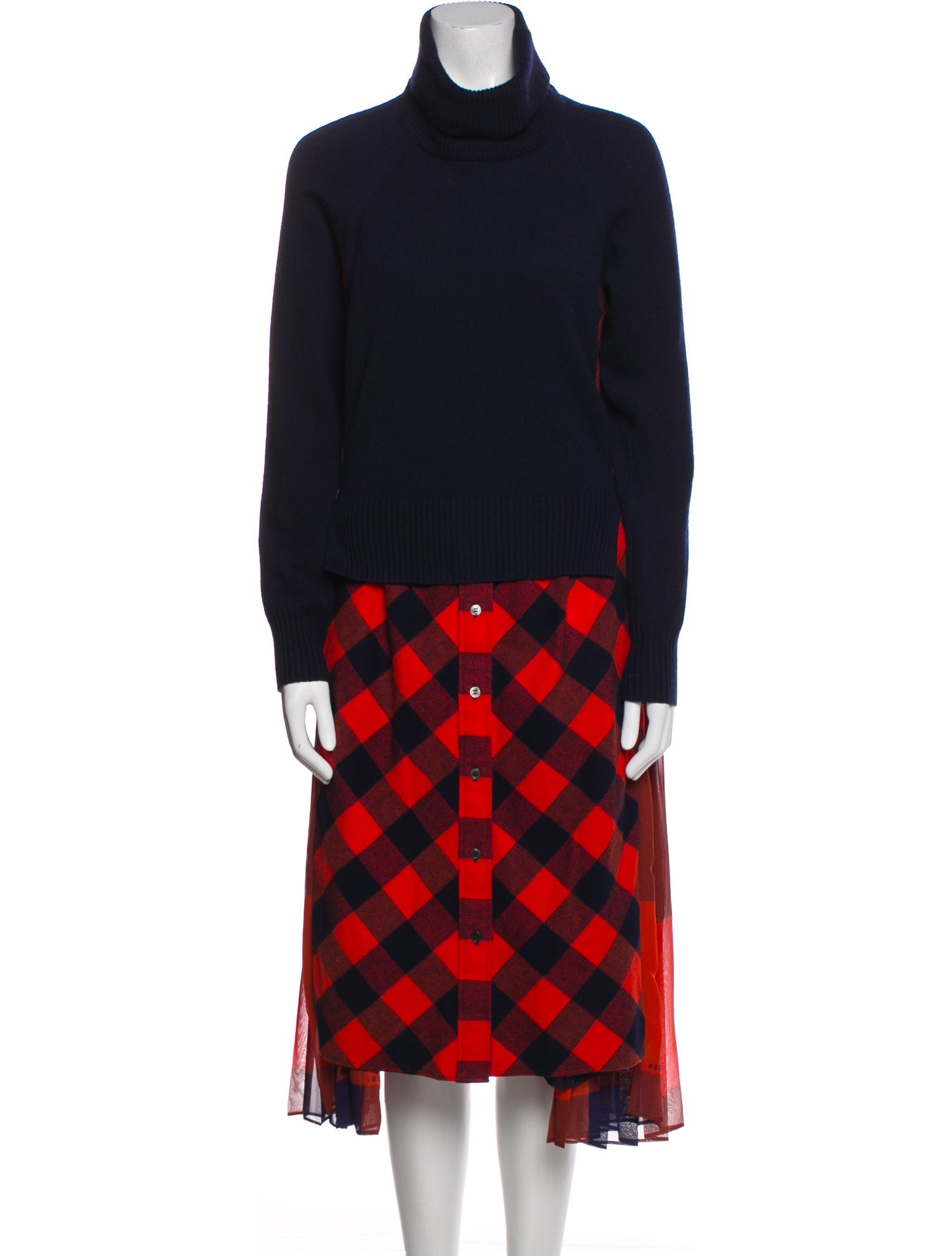 Sacai Wool Midi Length Dress