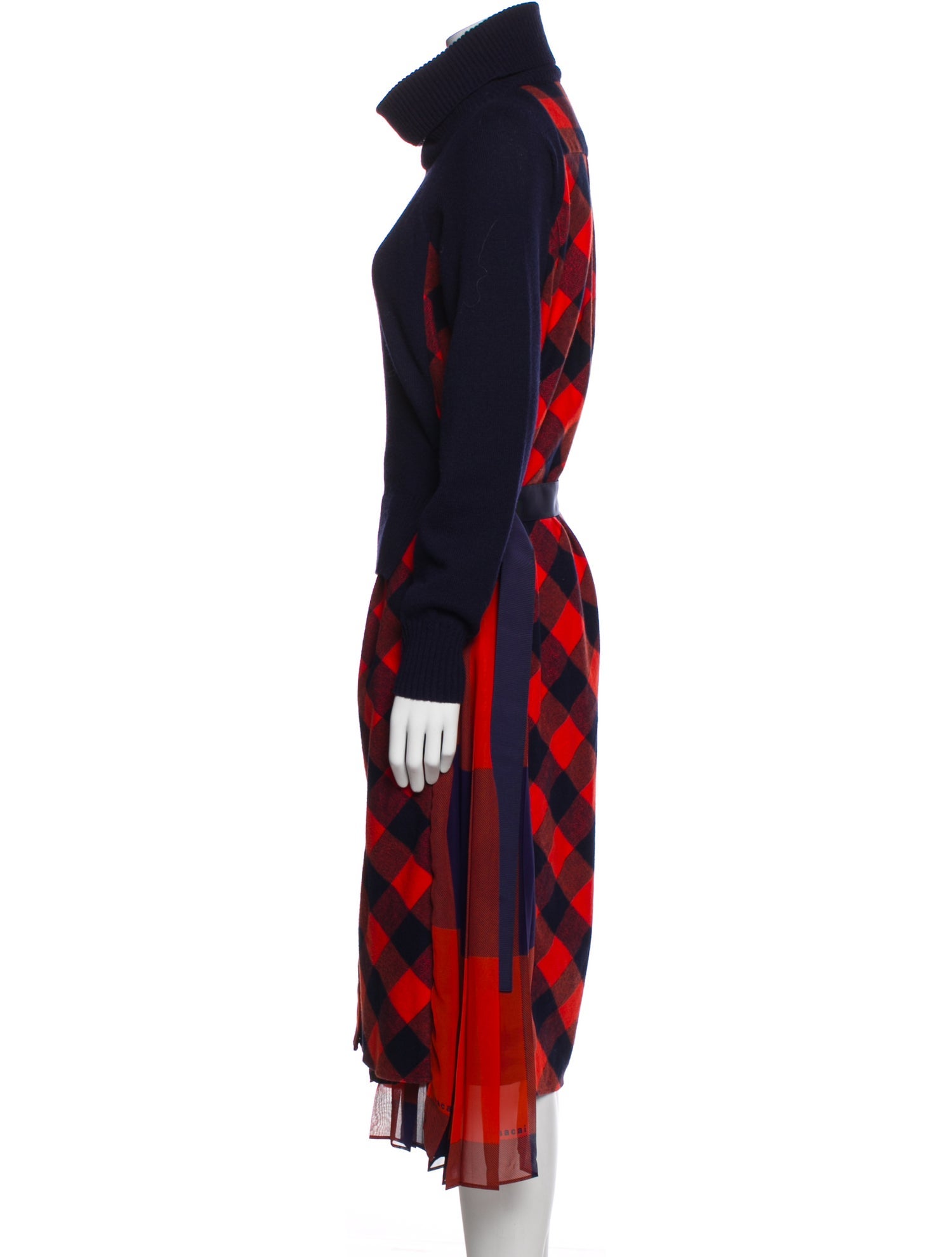 Sacai Wool Midi Length Dress