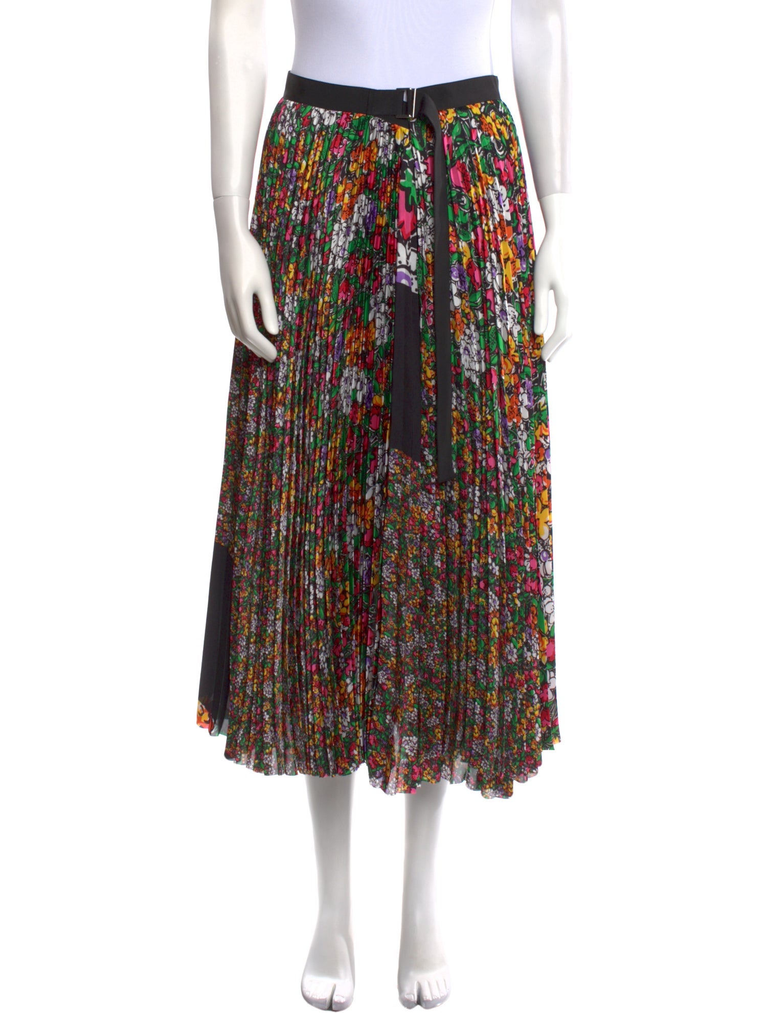 Sacai Floral Print Midi Length Skirt
