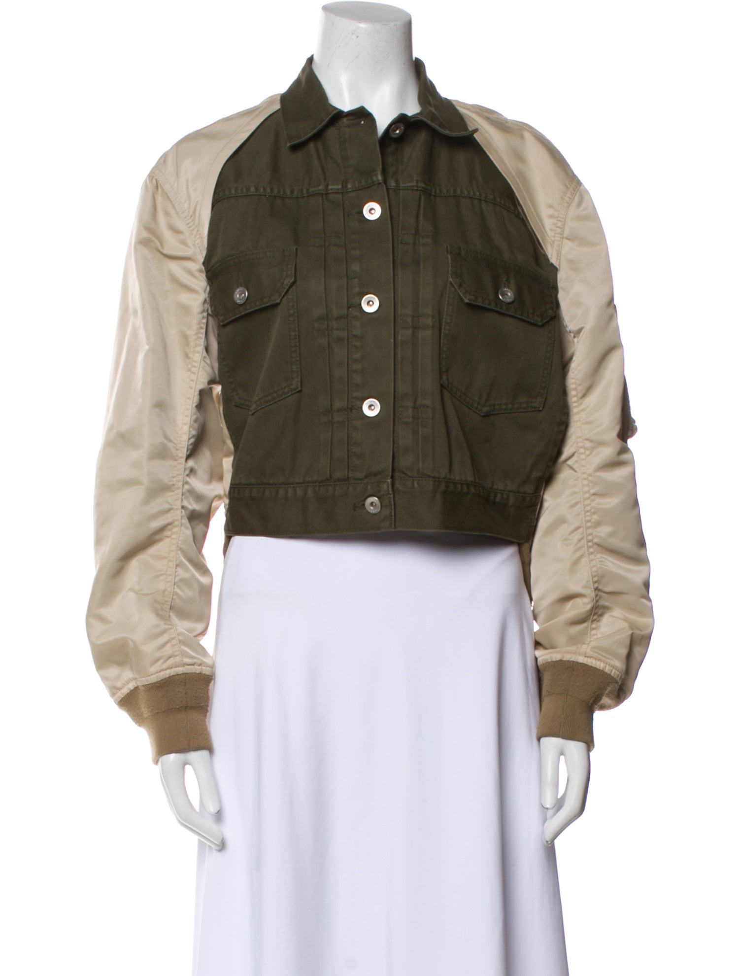 Sacai Colorblock Pattern Utility Jacket