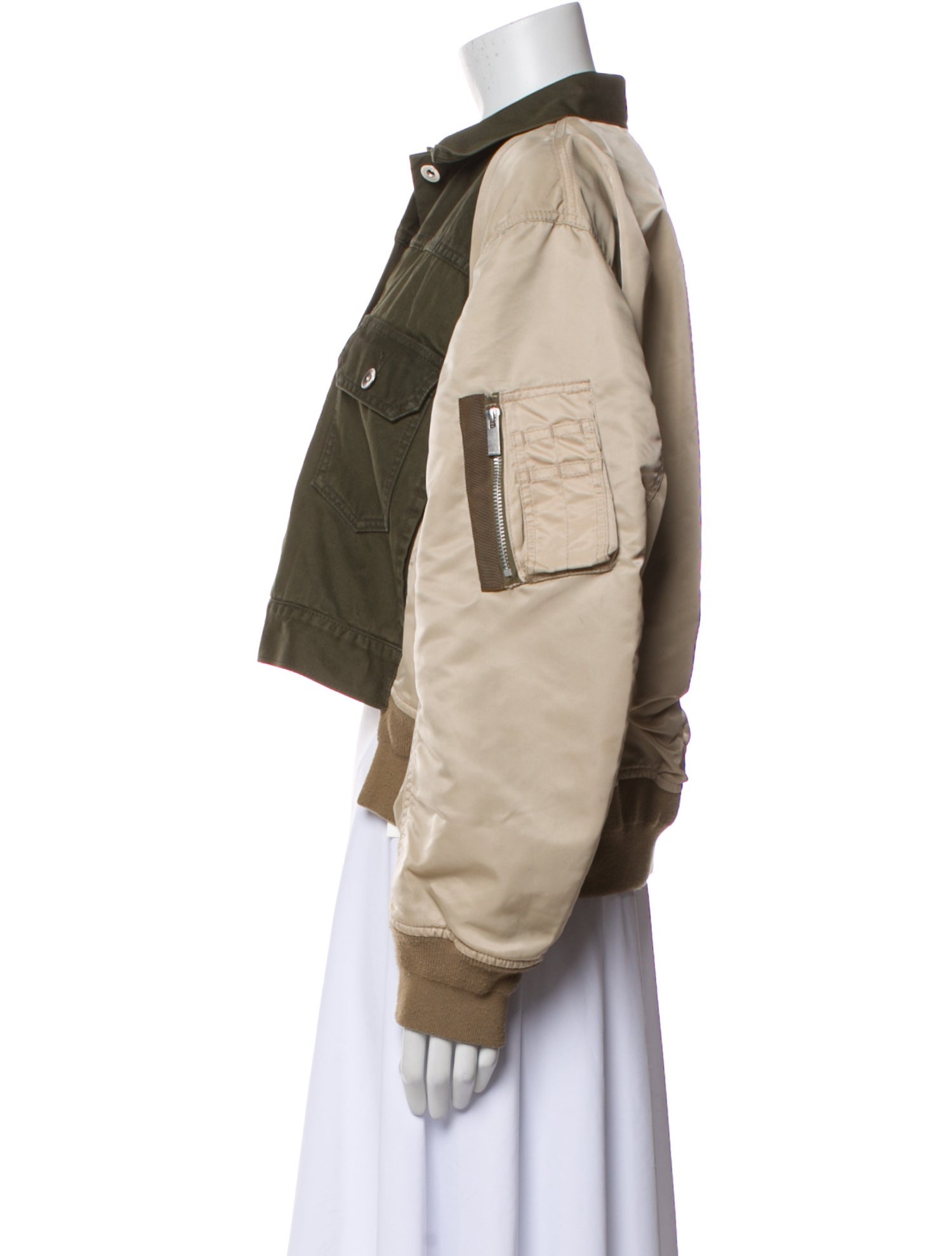 Sacai Colorblock Pattern Utility Jacket