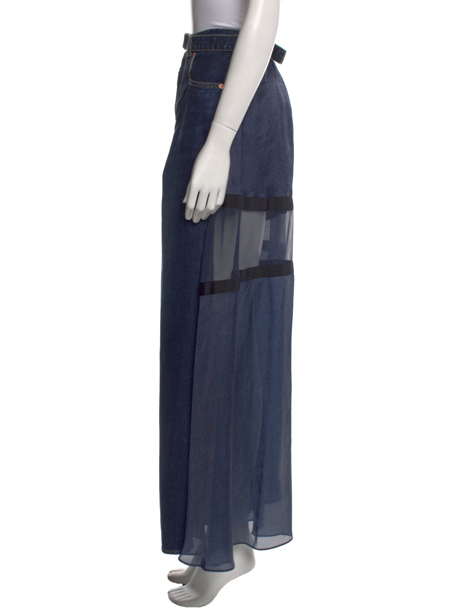 Sacai High-Rise Wide Leg Jeans w/ Tags