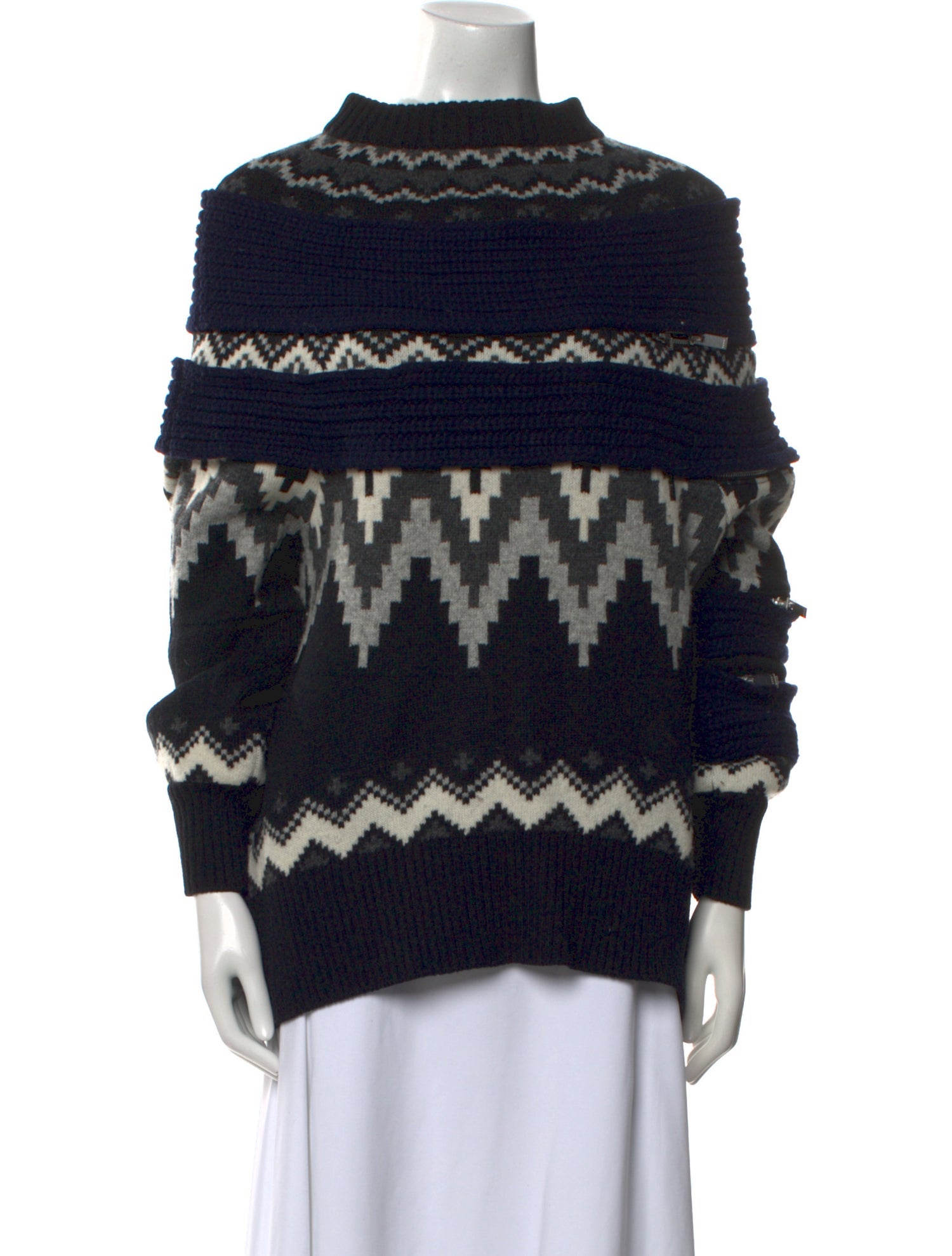 Sacai Wool Printed Sweater