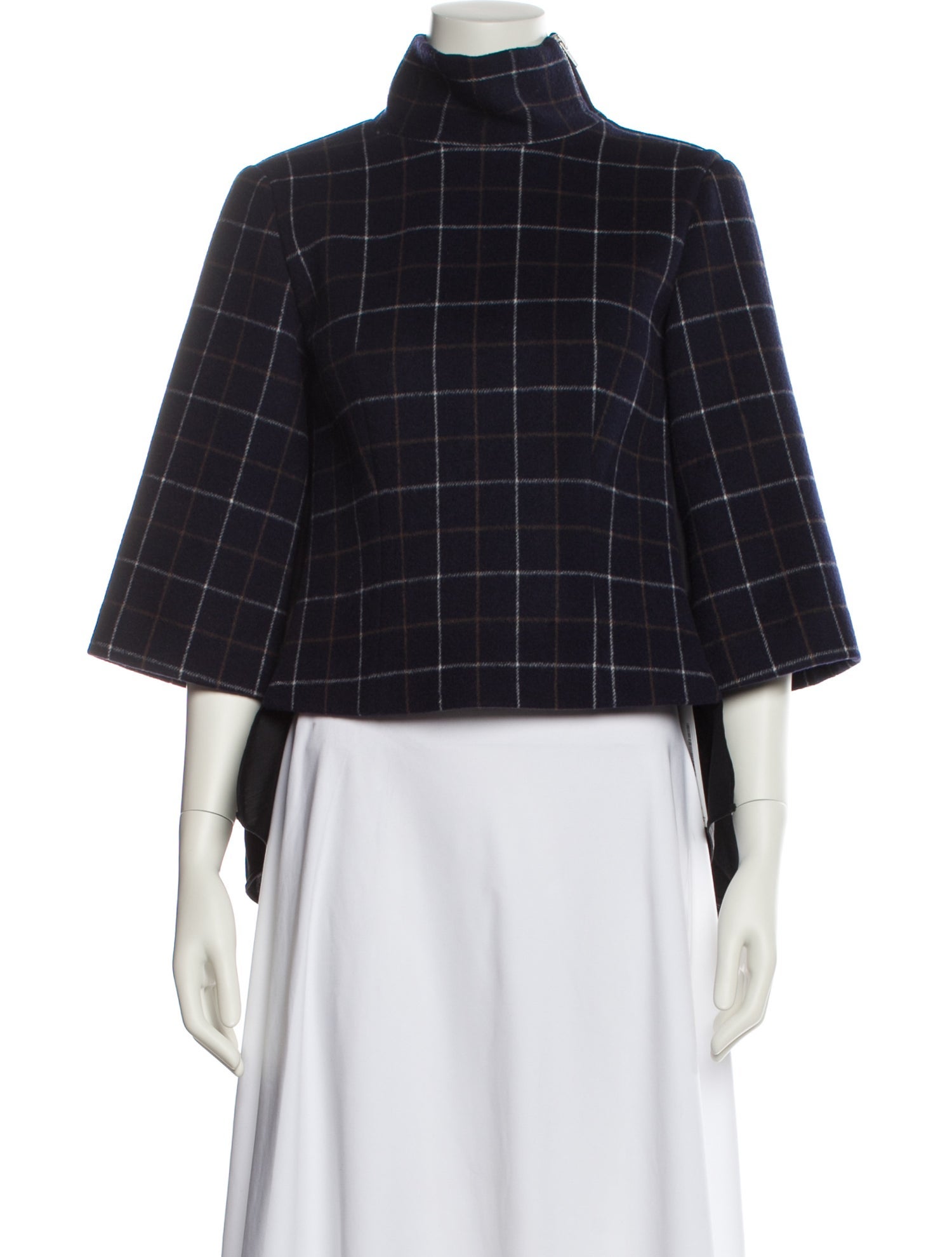 Sacai Wool Plaid Print Jacket