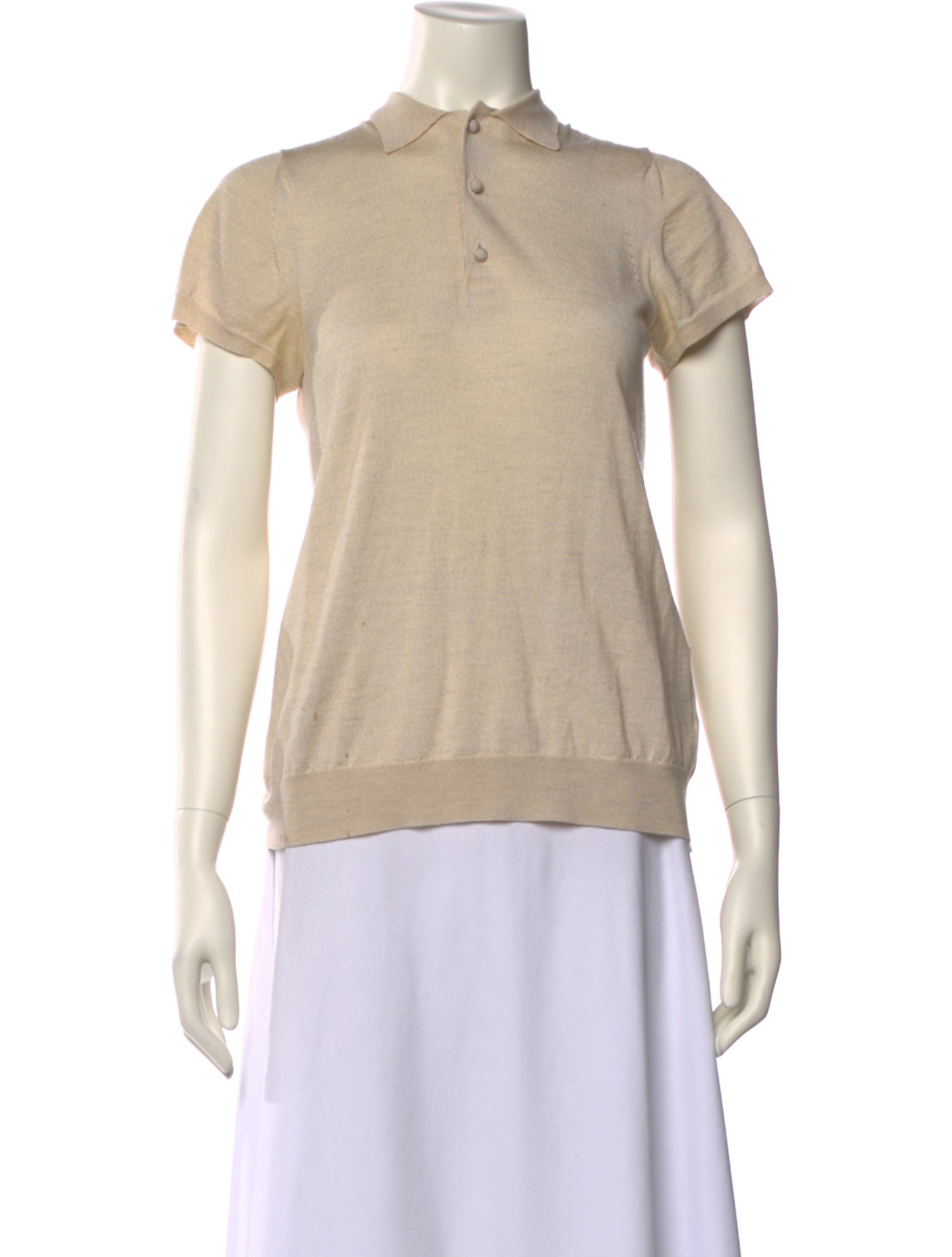 Sacai Silk Mock Neck Polo