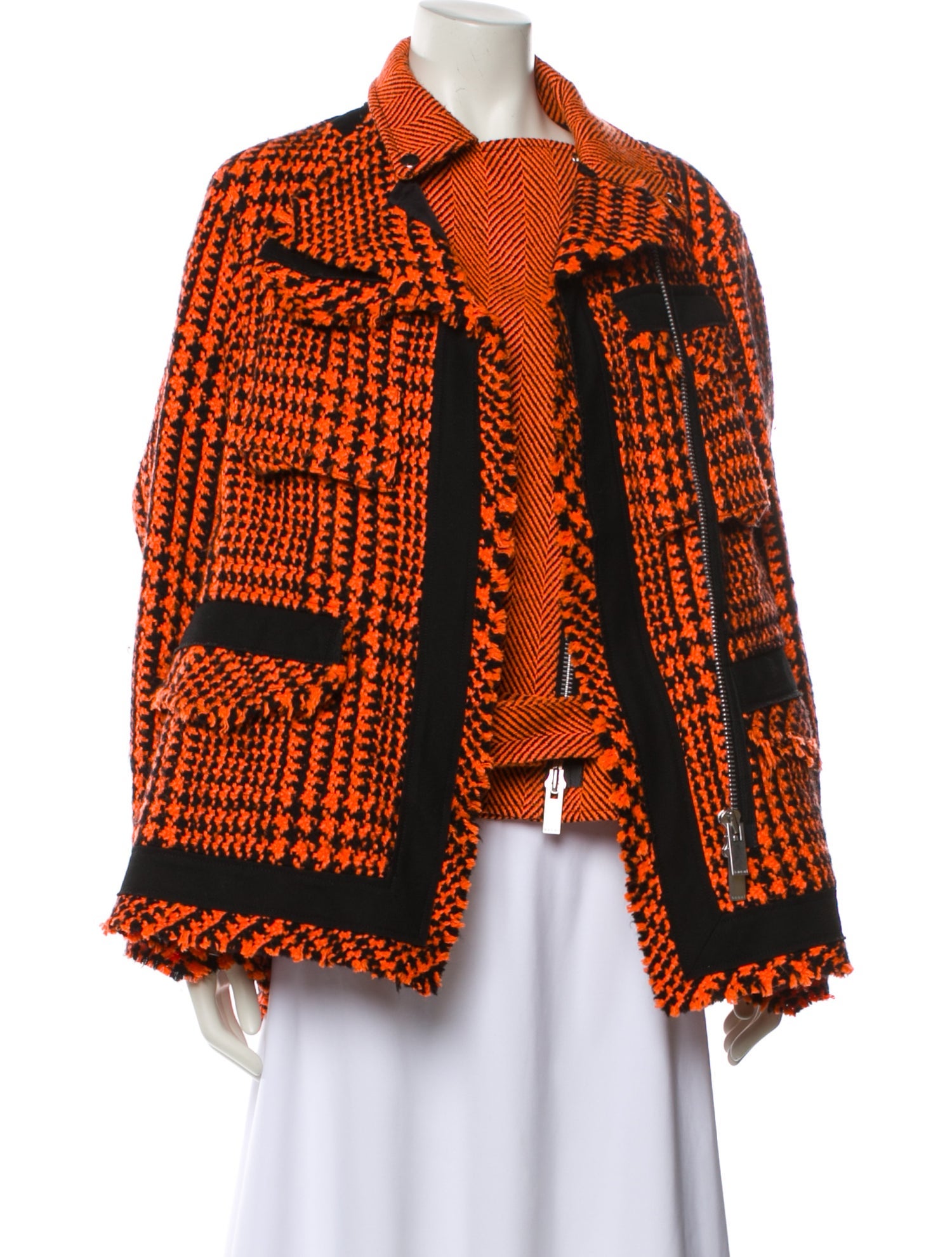 Sacai Tweed Pattern Jacket