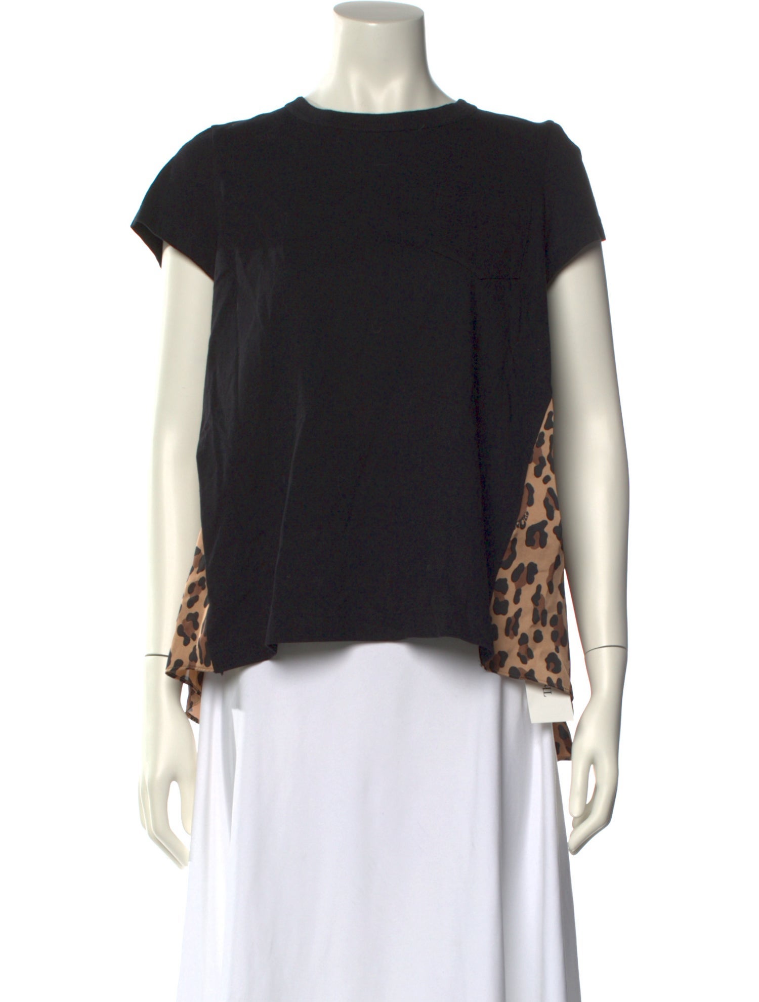 Sacai Crew Neck Short Sleeve Blouse