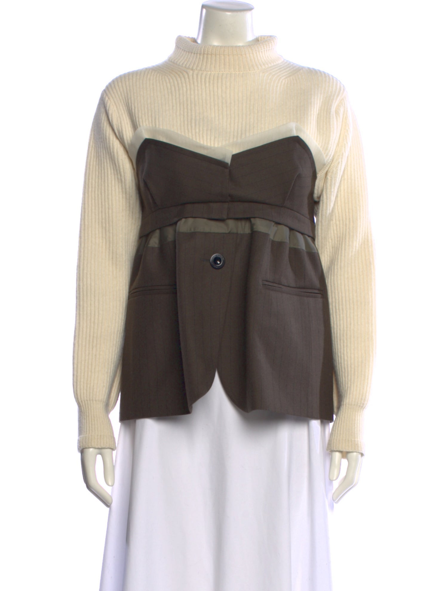 Sacai Wool Striped Sweater