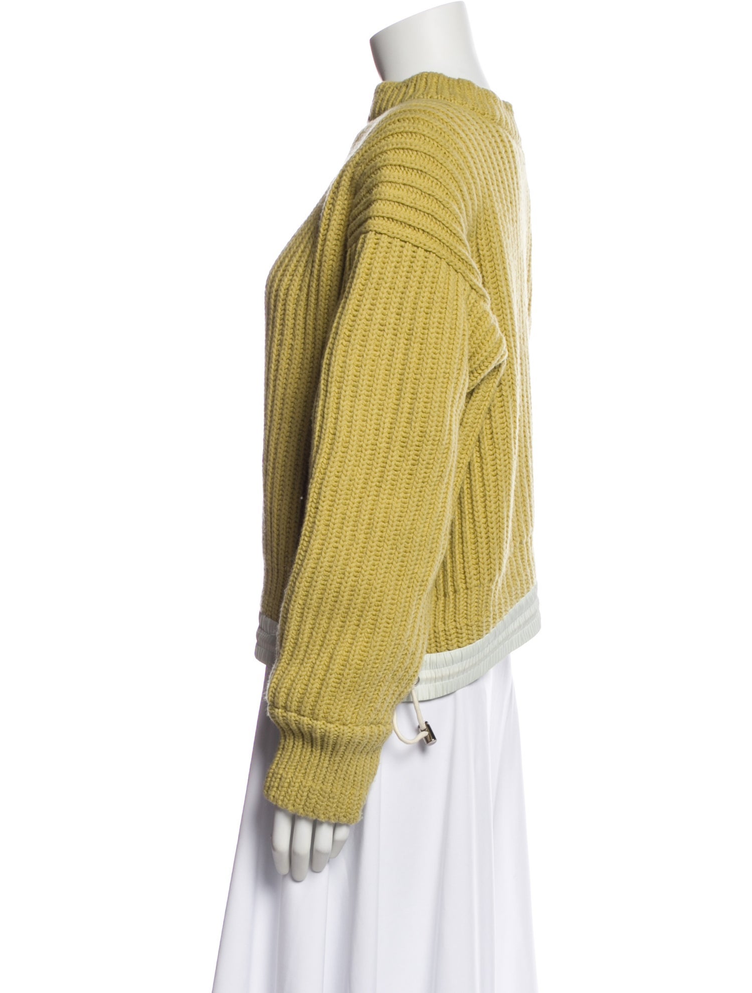 Sacai Wool Mock Neck Sweater