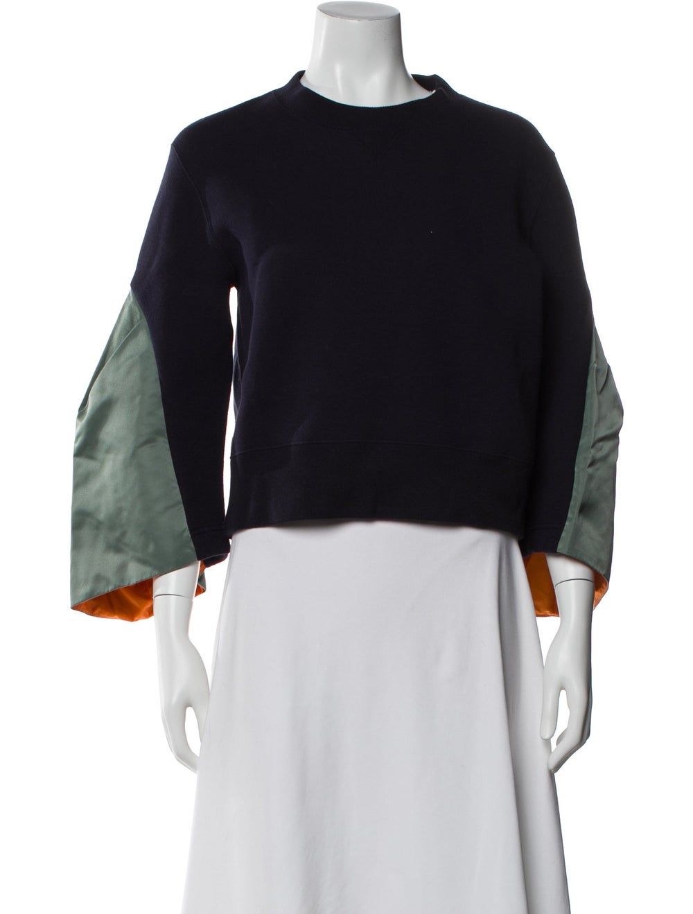 Sacai Colorblock Pattern Crew Neck Sweatshirt - image 1
