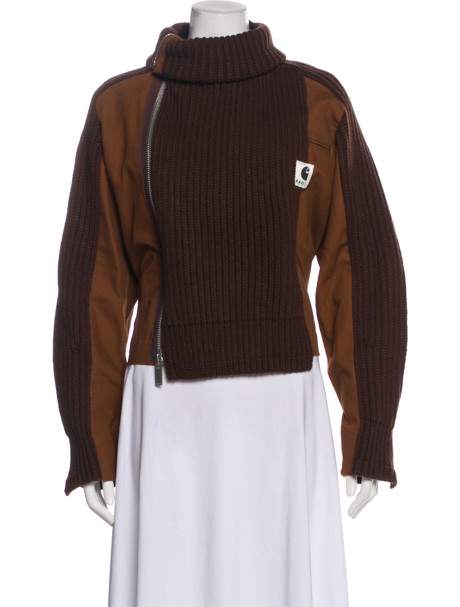 Sacai Wool Colorblock Pattern Jacket w/ Tags