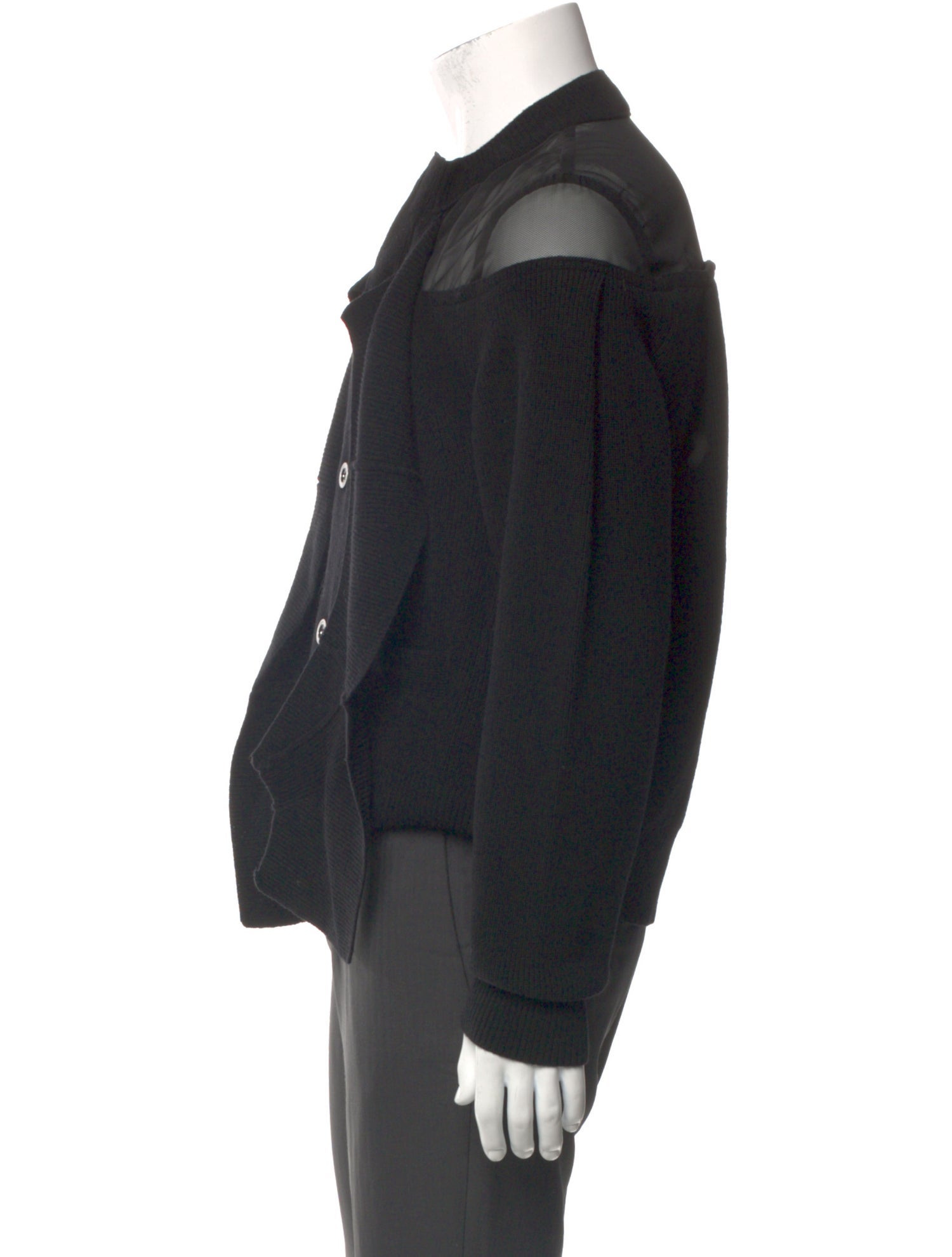 Sacai Wool V-Neck Cardigan