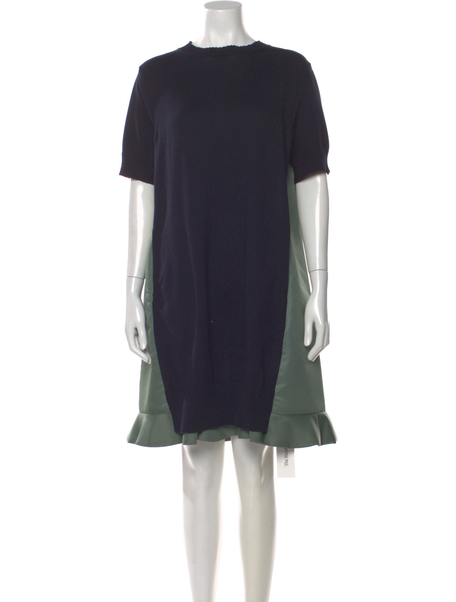 Sacai Crew Neck Knee-Length Dress