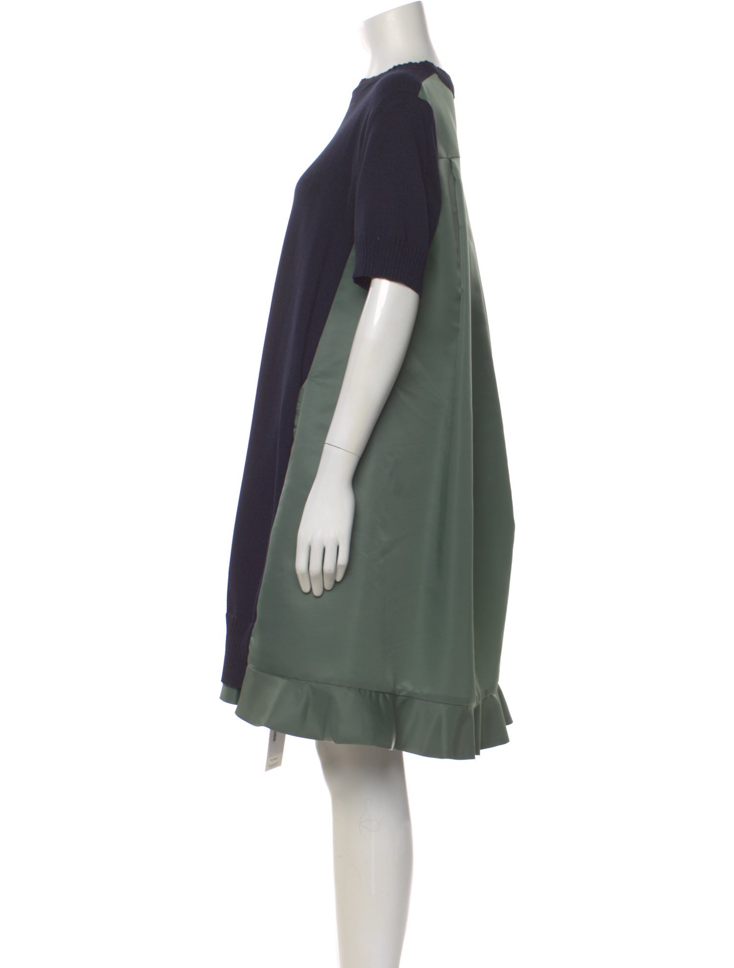 Sacai Crew Neck Knee-Length Dress