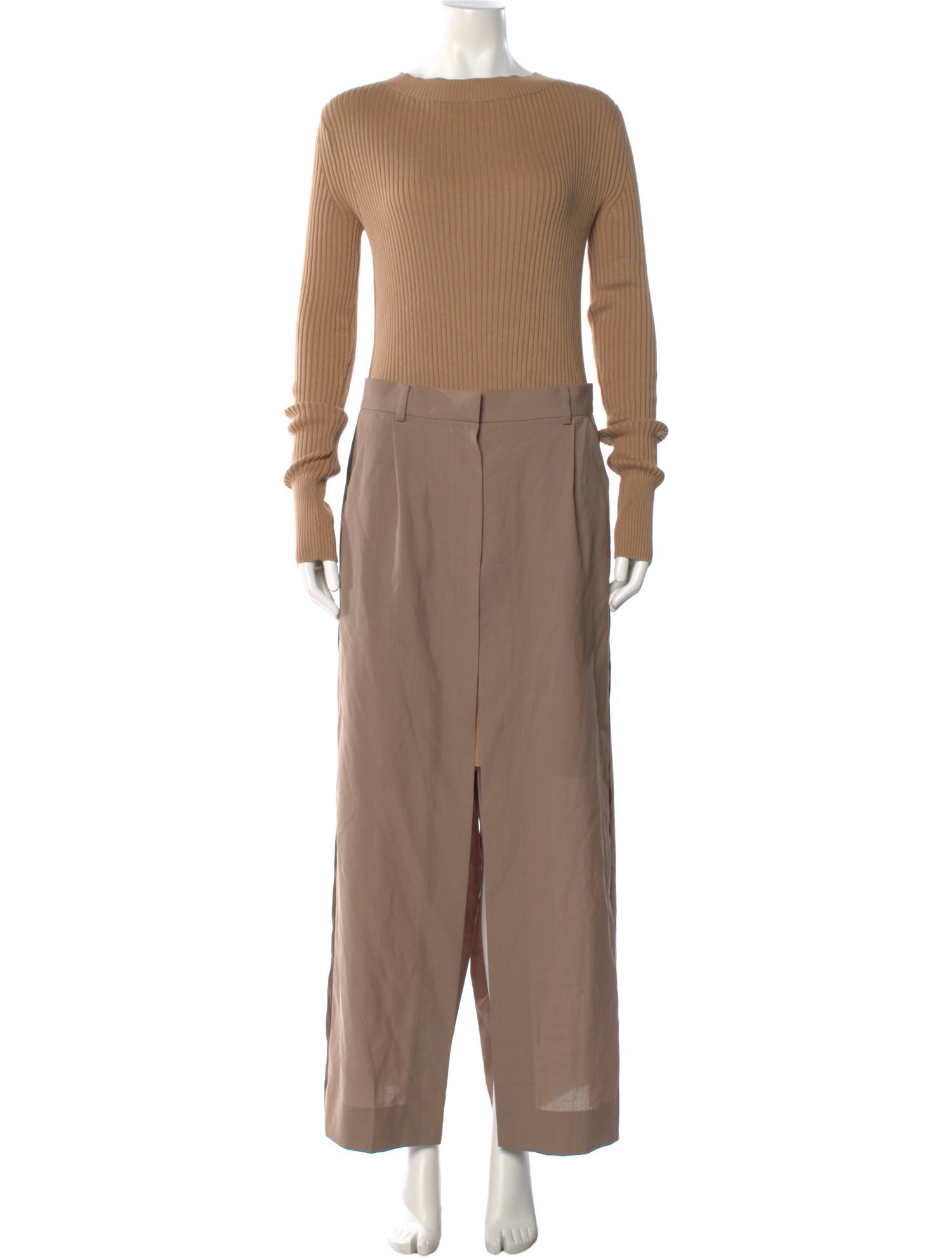 Sacai Bateau Neckline Long Dress