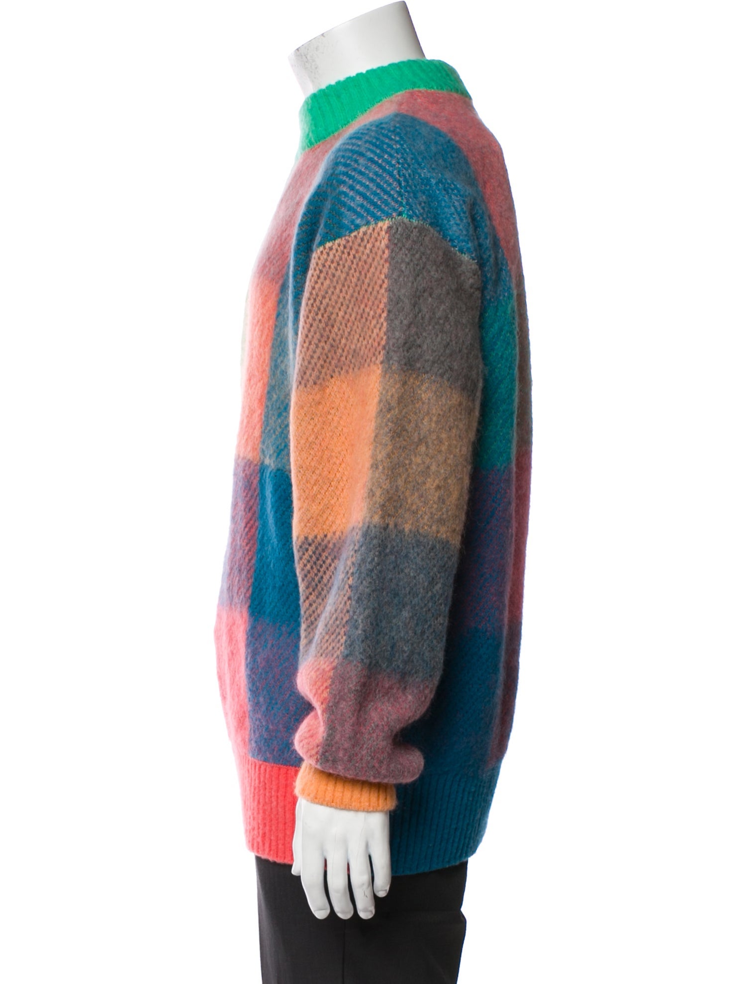 Sacai Wool Colorblock Pattern Cardigan w/ Tags