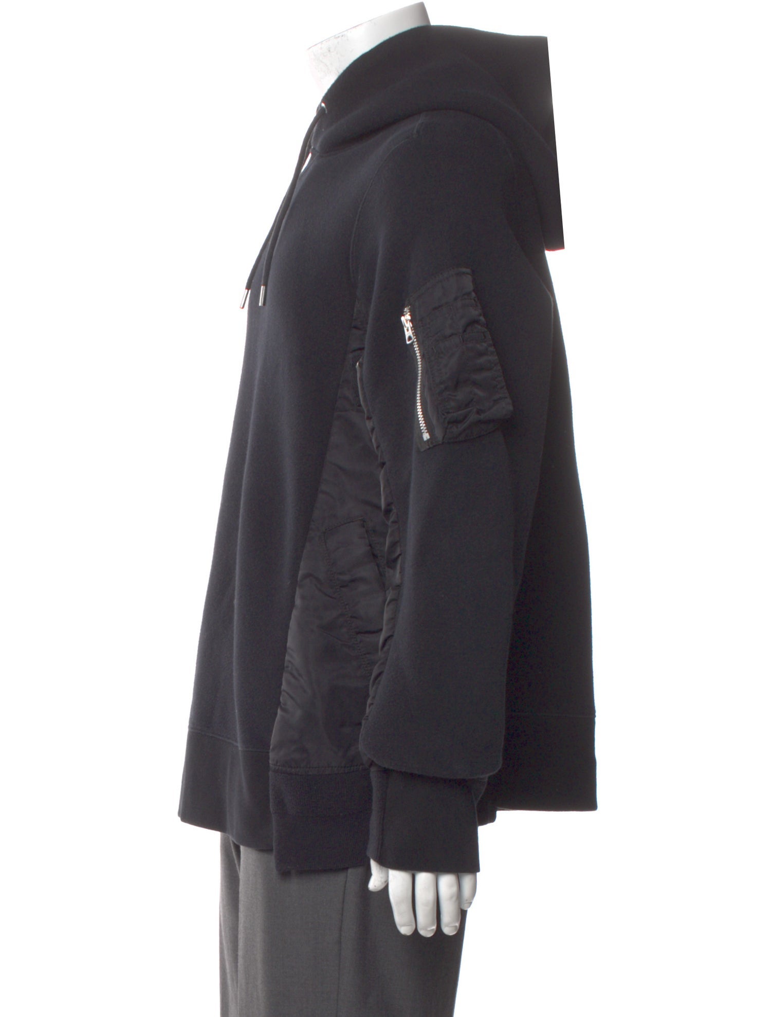 Sacai Mock Neck Long Sleeve Polo Sweater