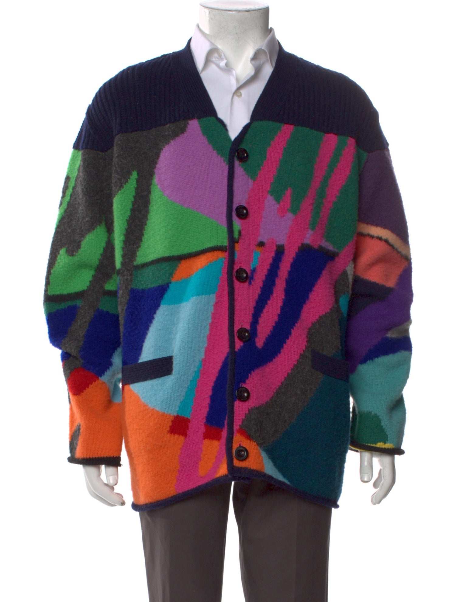 Sacai Wool Printed Cardigan