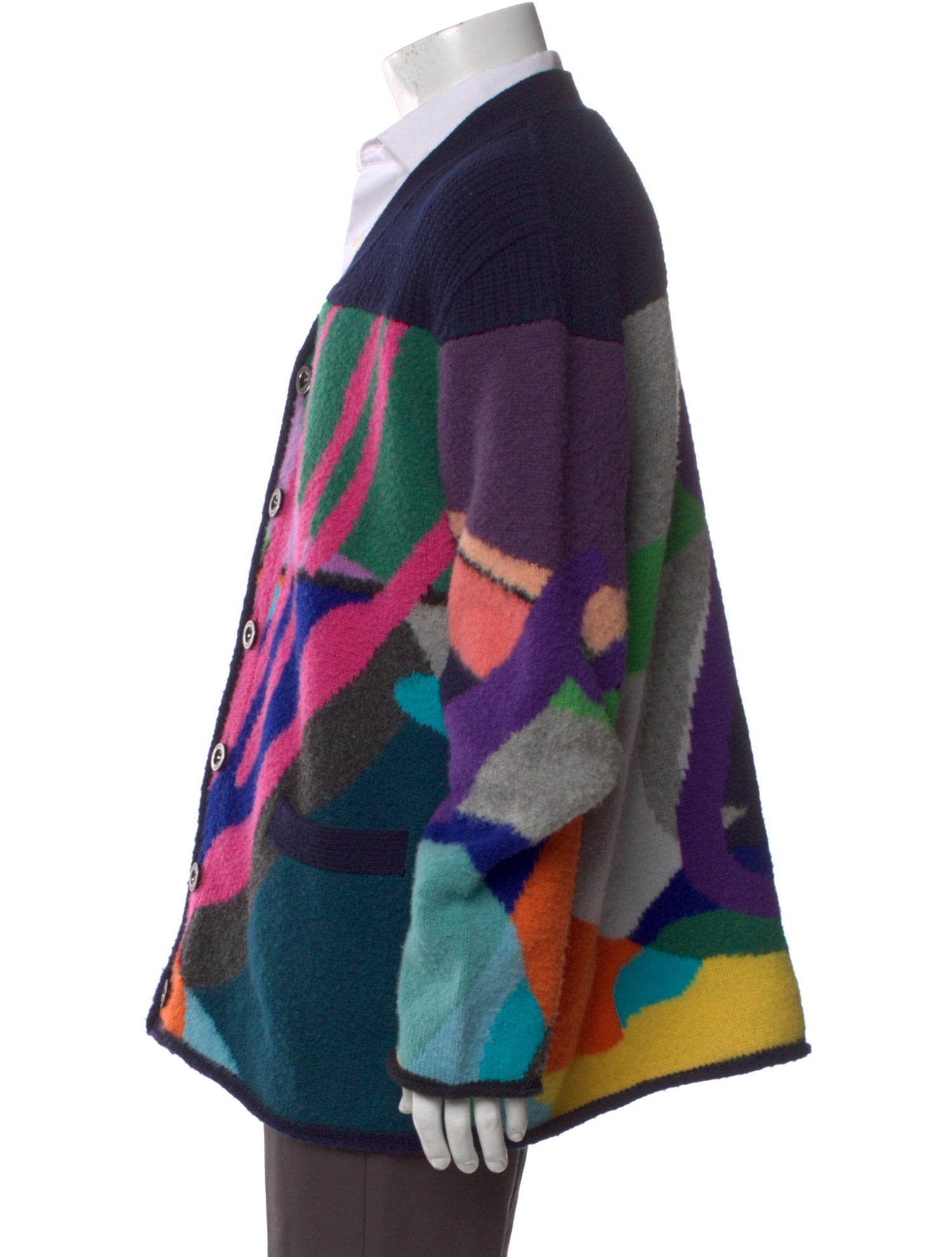 Sacai Wool Printed Cardigan