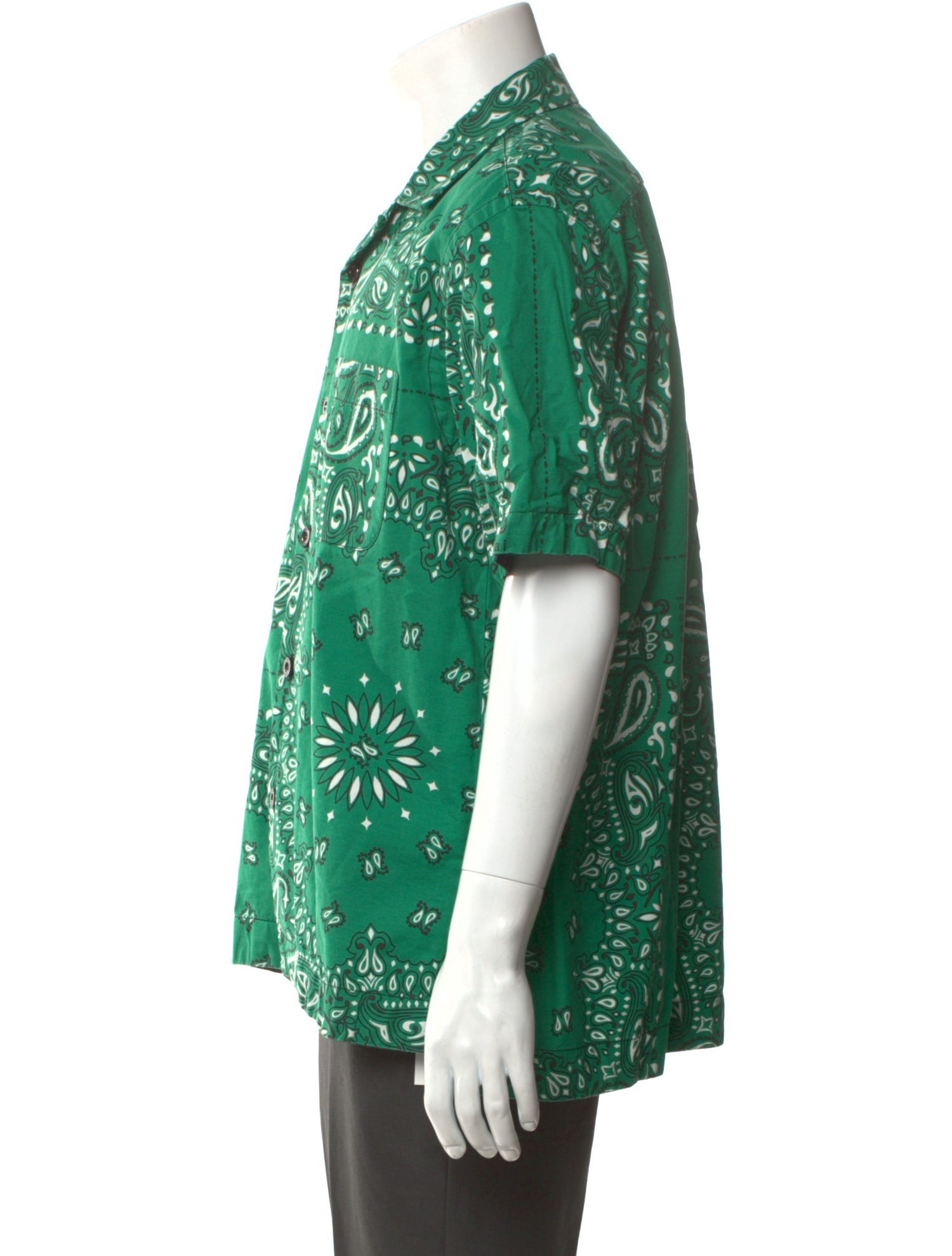 Sacai Paisley Print Short Sleeve Shirt