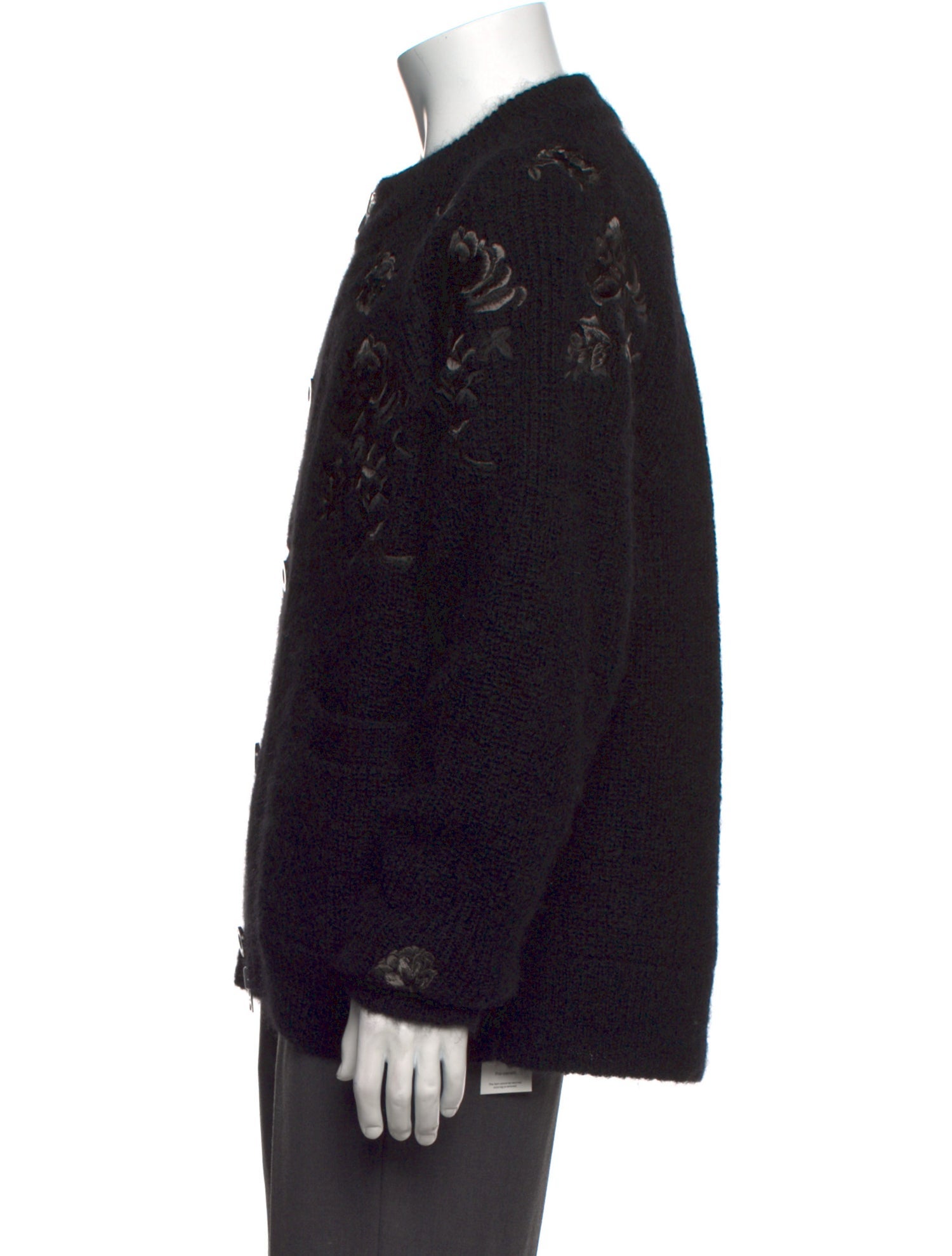 Sacai Mohair Floral Print Cardigan