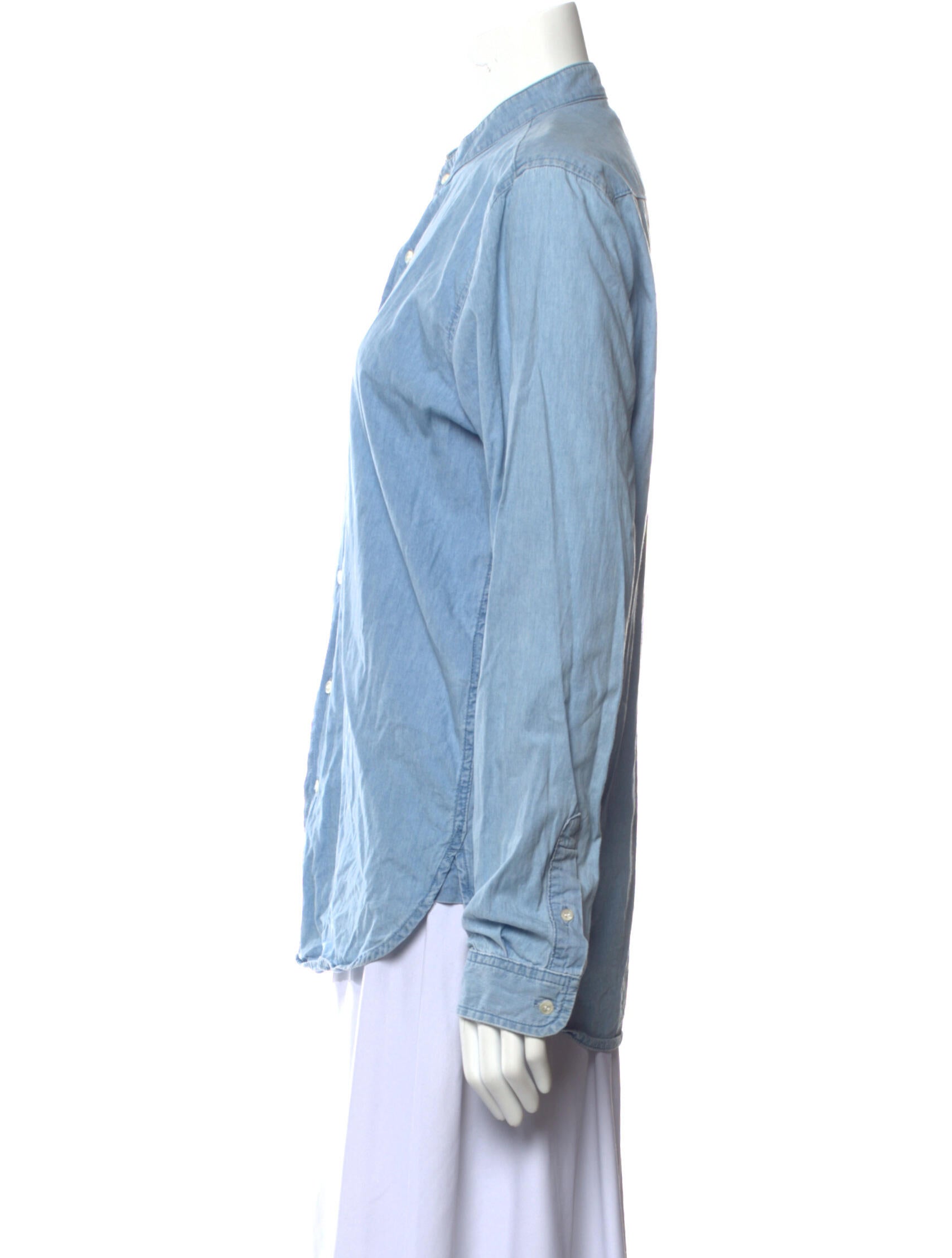 Steven Alan Long Sleeve Button-Up Top - Blue Tops, Clothing ...