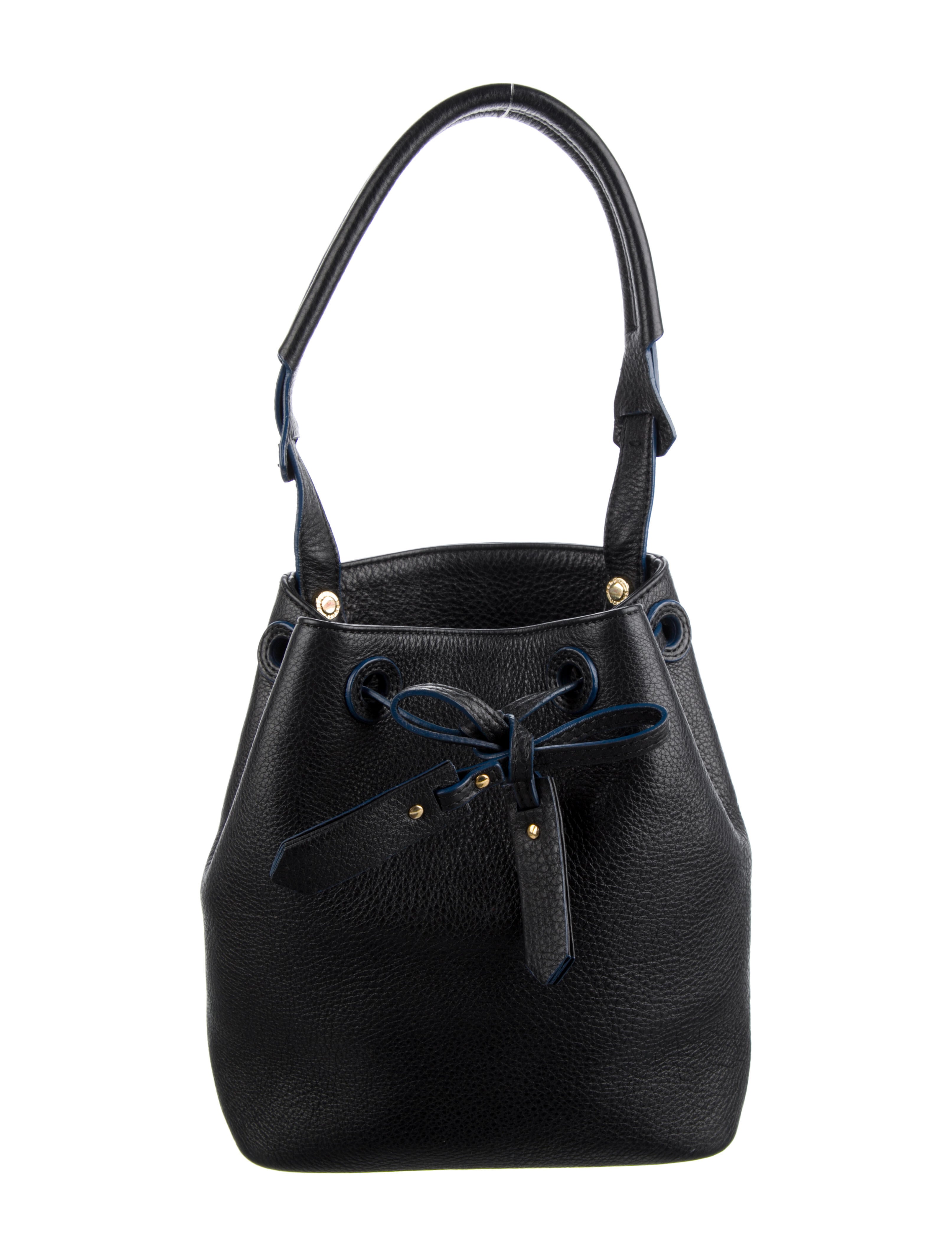 Sandro Leather Bucket Bag Black Bucket Bags, Handbags WS2111301