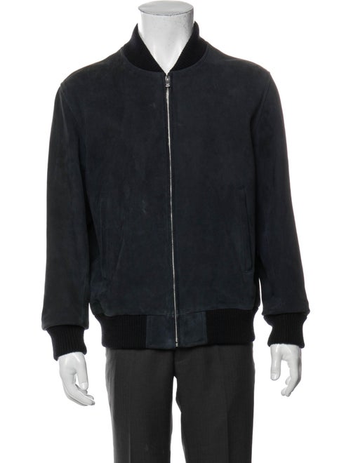 Sandro Goat Leather Bomber Jacket