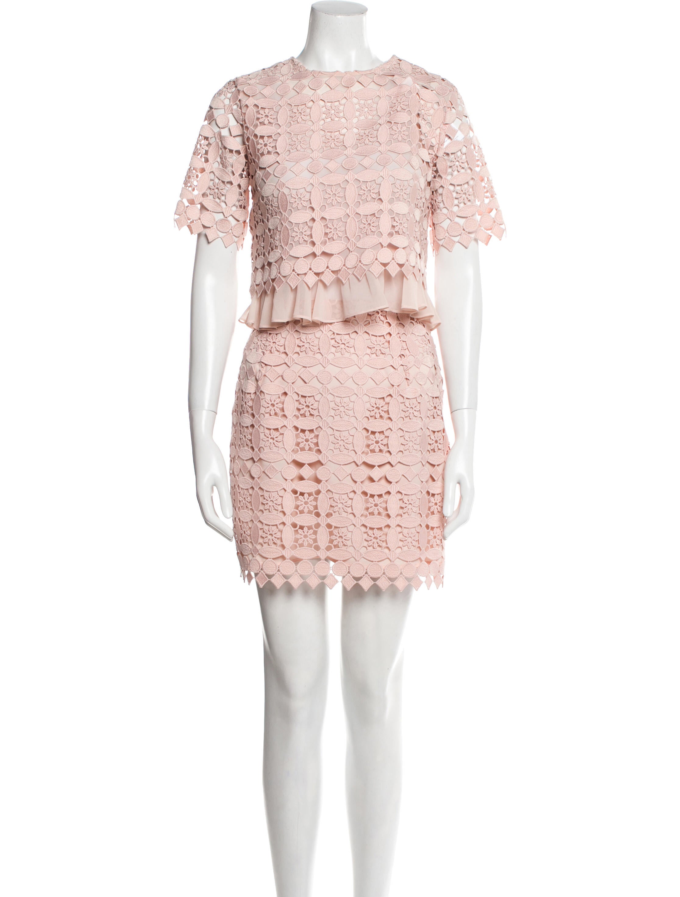 Sandro Lace Pattern Skirt Set - Pink Suits and Sets, Clothing - WS2130027 | The RealReal Sandro Lace Pattern Skirt Set - Pink Suits and Sets, Clothing - WS2130027 | The RealReal