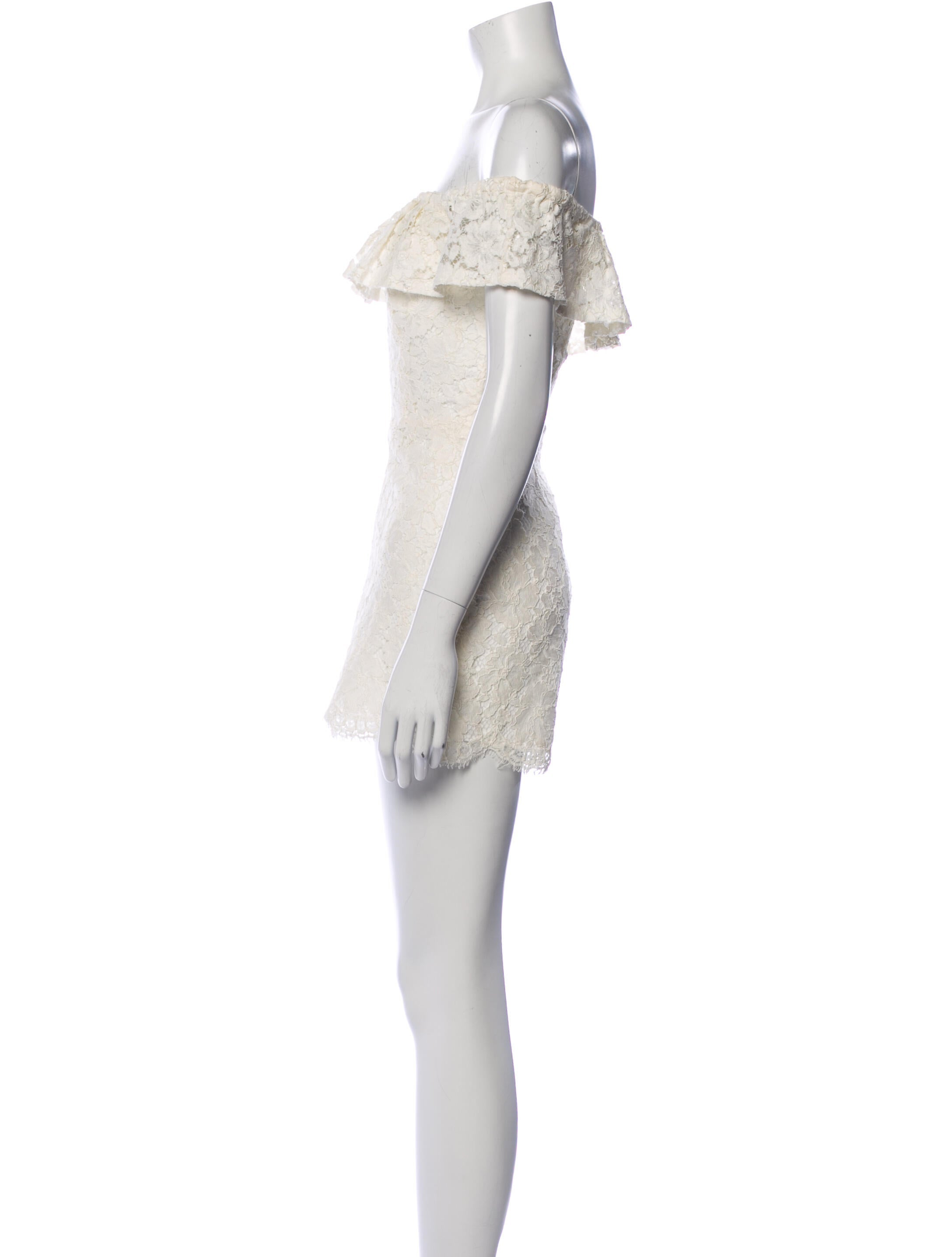 Sandro Lace Pattern Off-The-Shoulder Romper