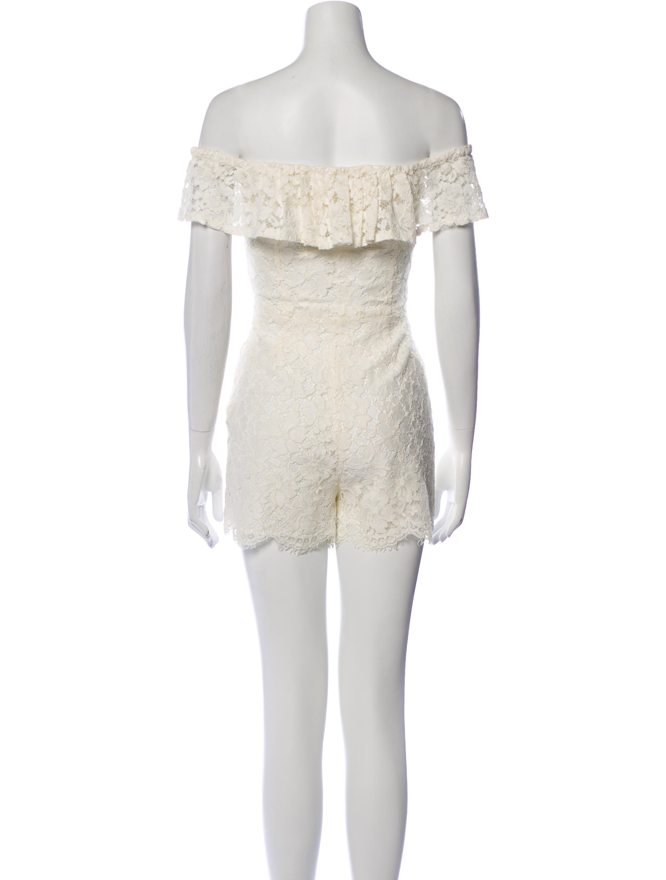 Sandro Lace Pattern Off-The-Shoulder Romper