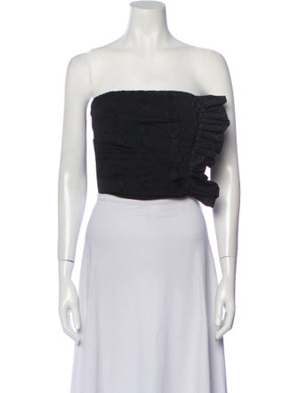 Sandro Strapless Crop Top