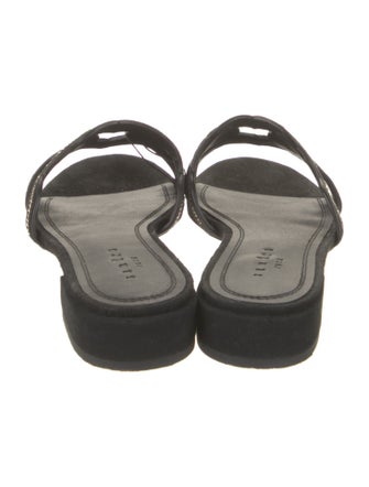 Sandro Suede Printed Slides
